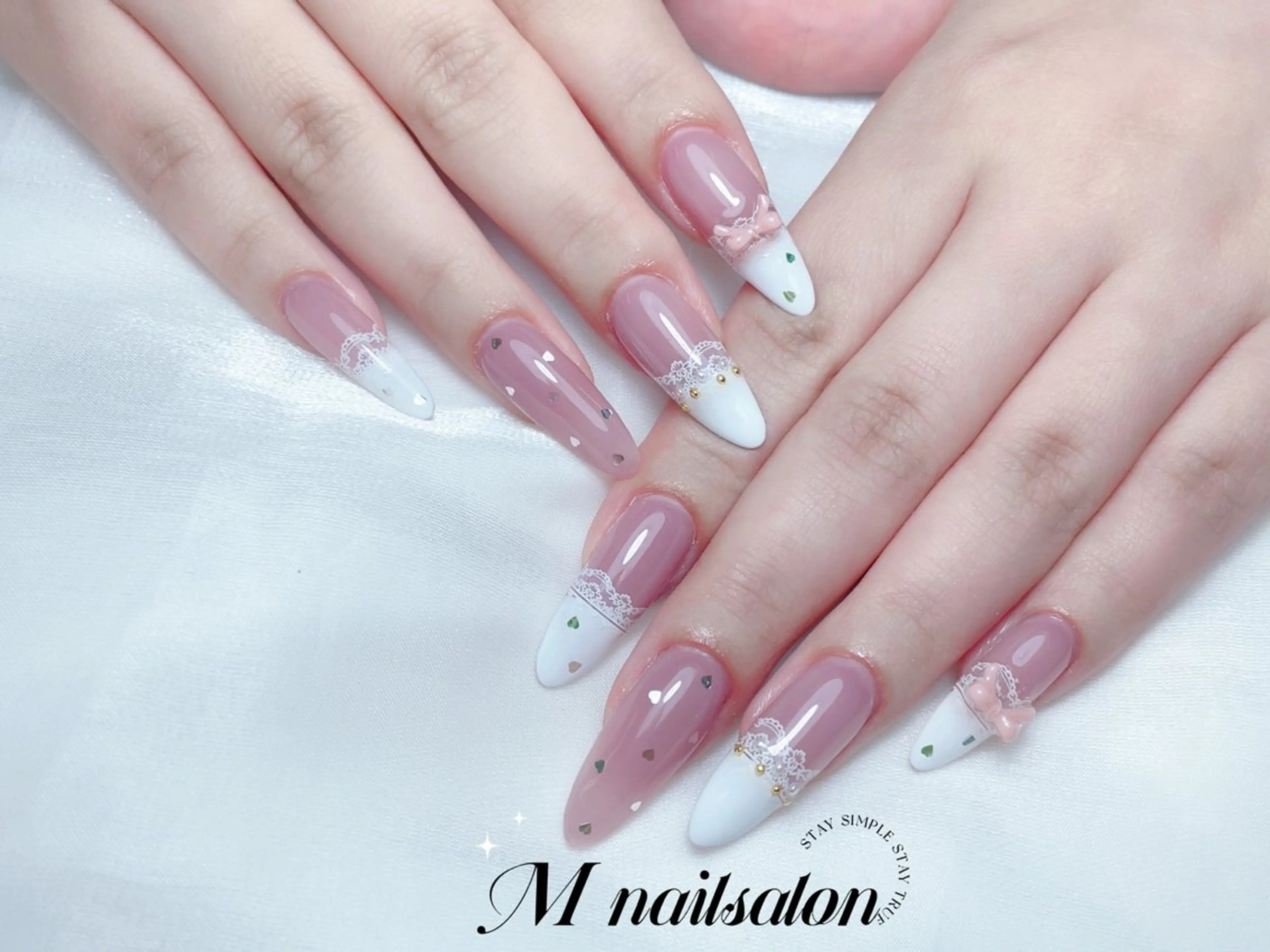 ネイル ハンドネイル M🌷nail 長さだし専門店のネイルデザイン