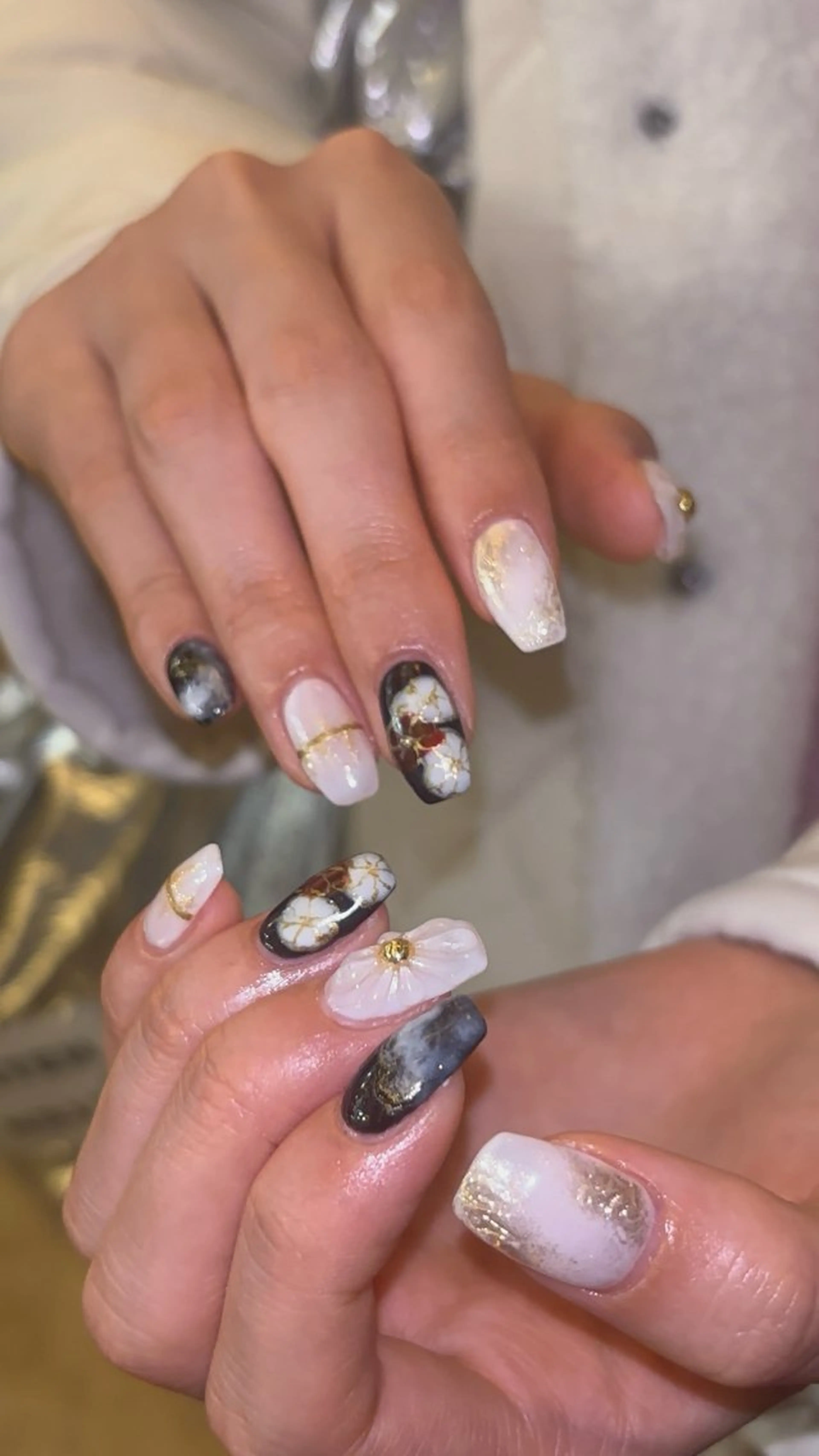 ネイル ハンドネイル ハンドケア 個性派✴︎ｼﾞｬｹ写 ﾈｲﾙ🦋mire-のネイルデザイン