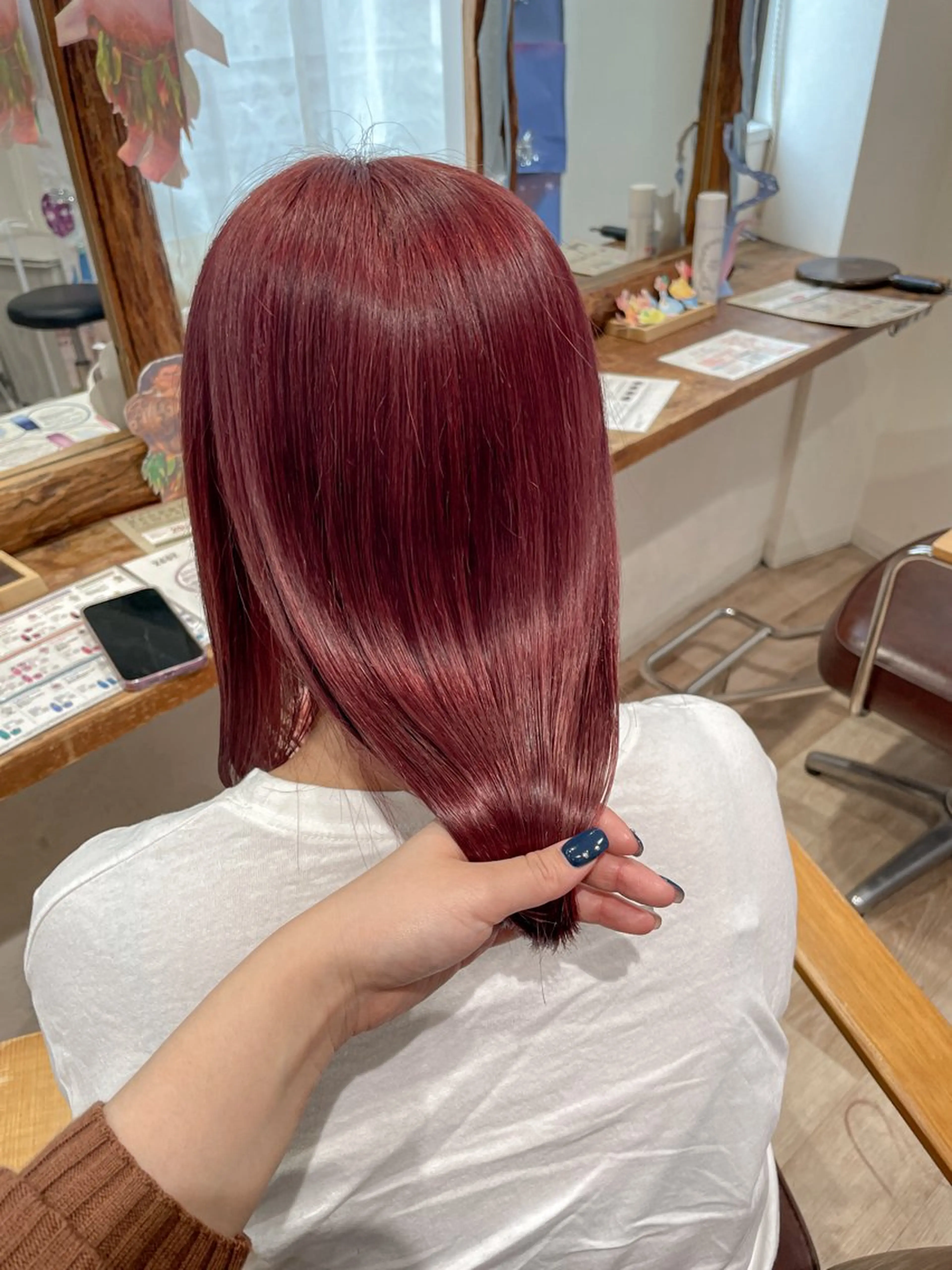 ミディアム カラー ヘアカラー トリートメント cut／nail ▫️ｲﾁｶ🌻のネイルデザイン