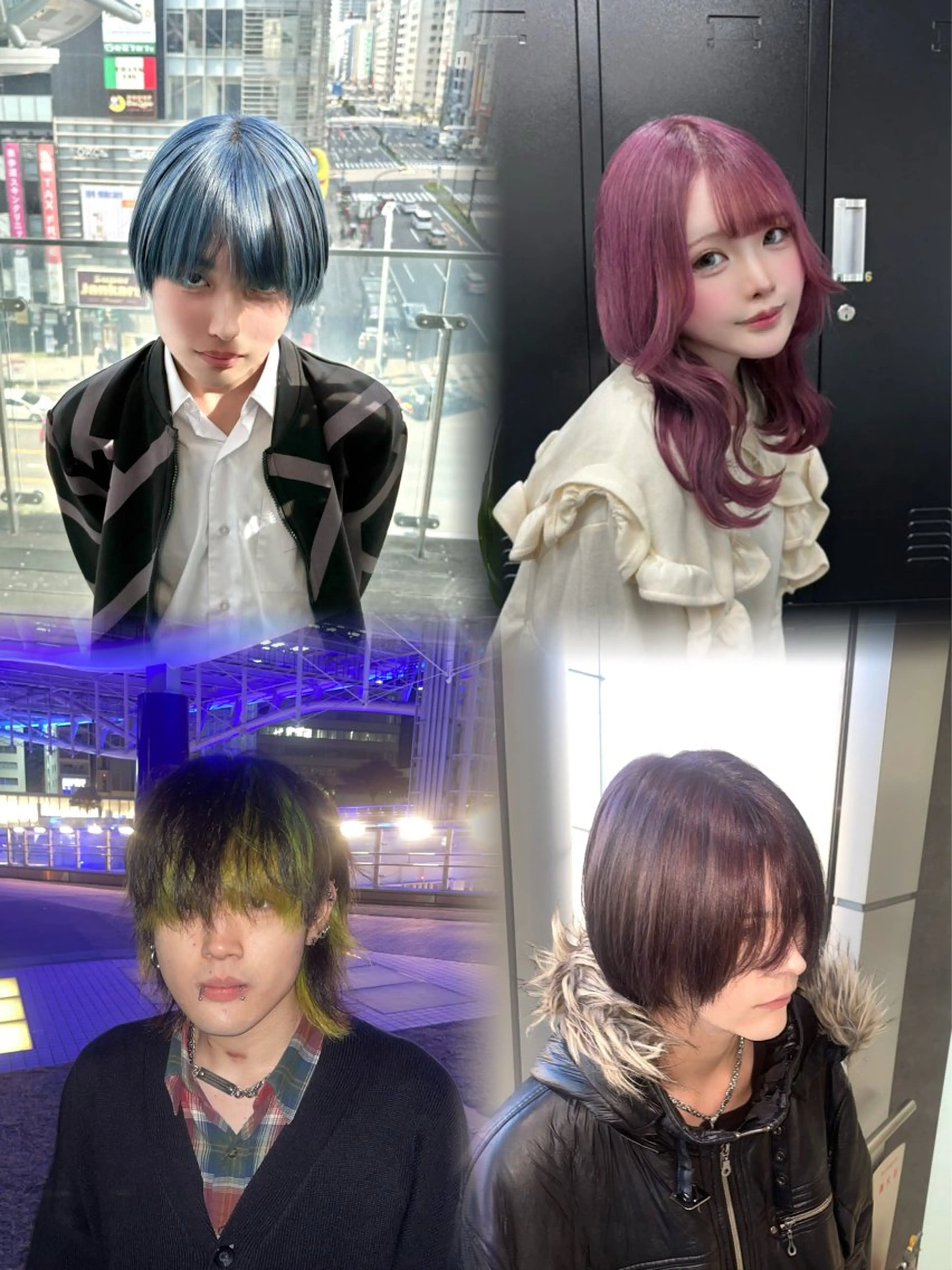 ロング カラー ヘアアレンジ メンズウルフ🐺♡ ブリーチ♡ヘアメ🎀のヘアスタイル