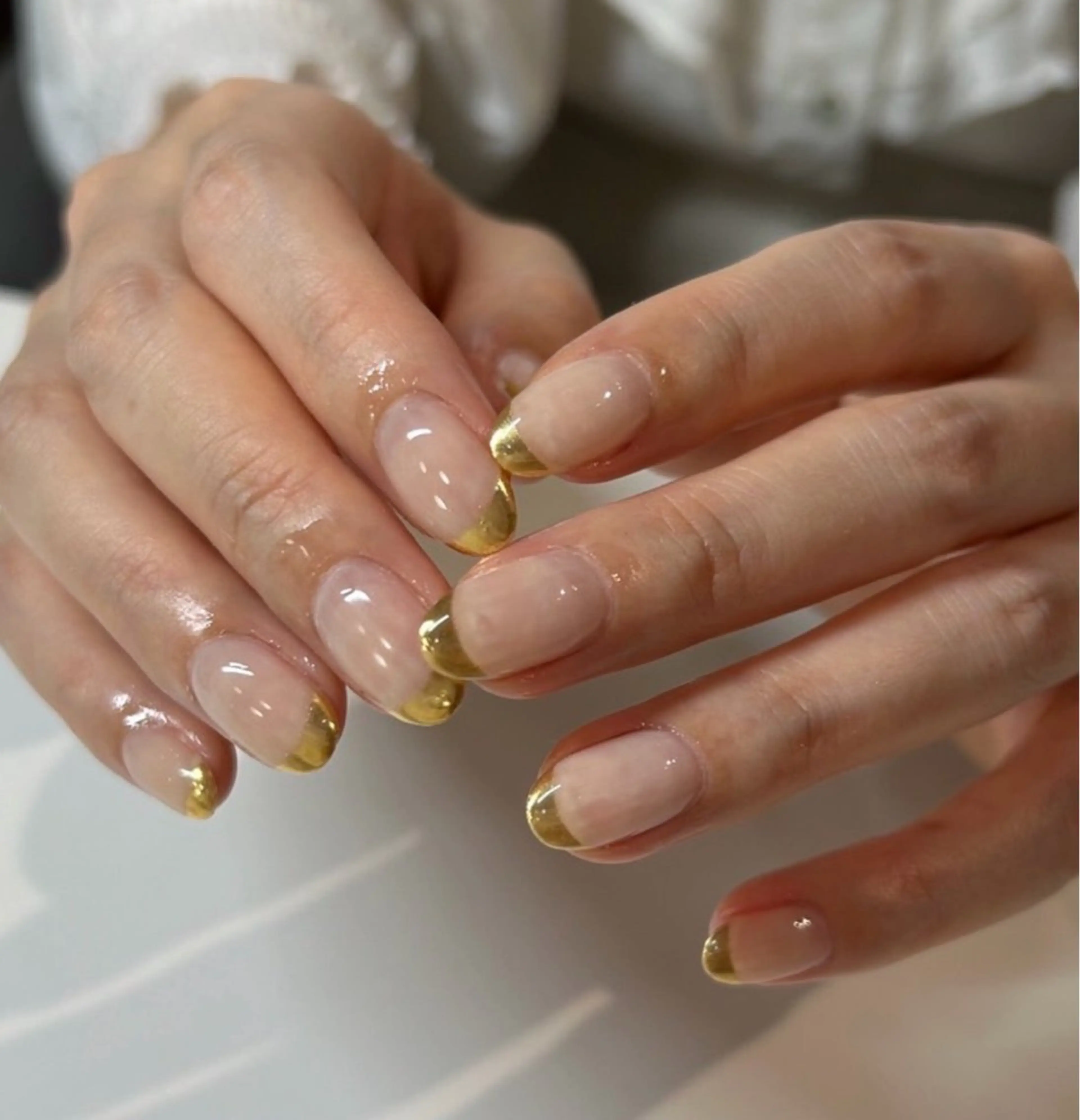 ネイル オーロラネイル フレンチネイル マグネットネイル ミラーネイル ハンドネイル io.Nail 谷町九丁目のネイルデザイン