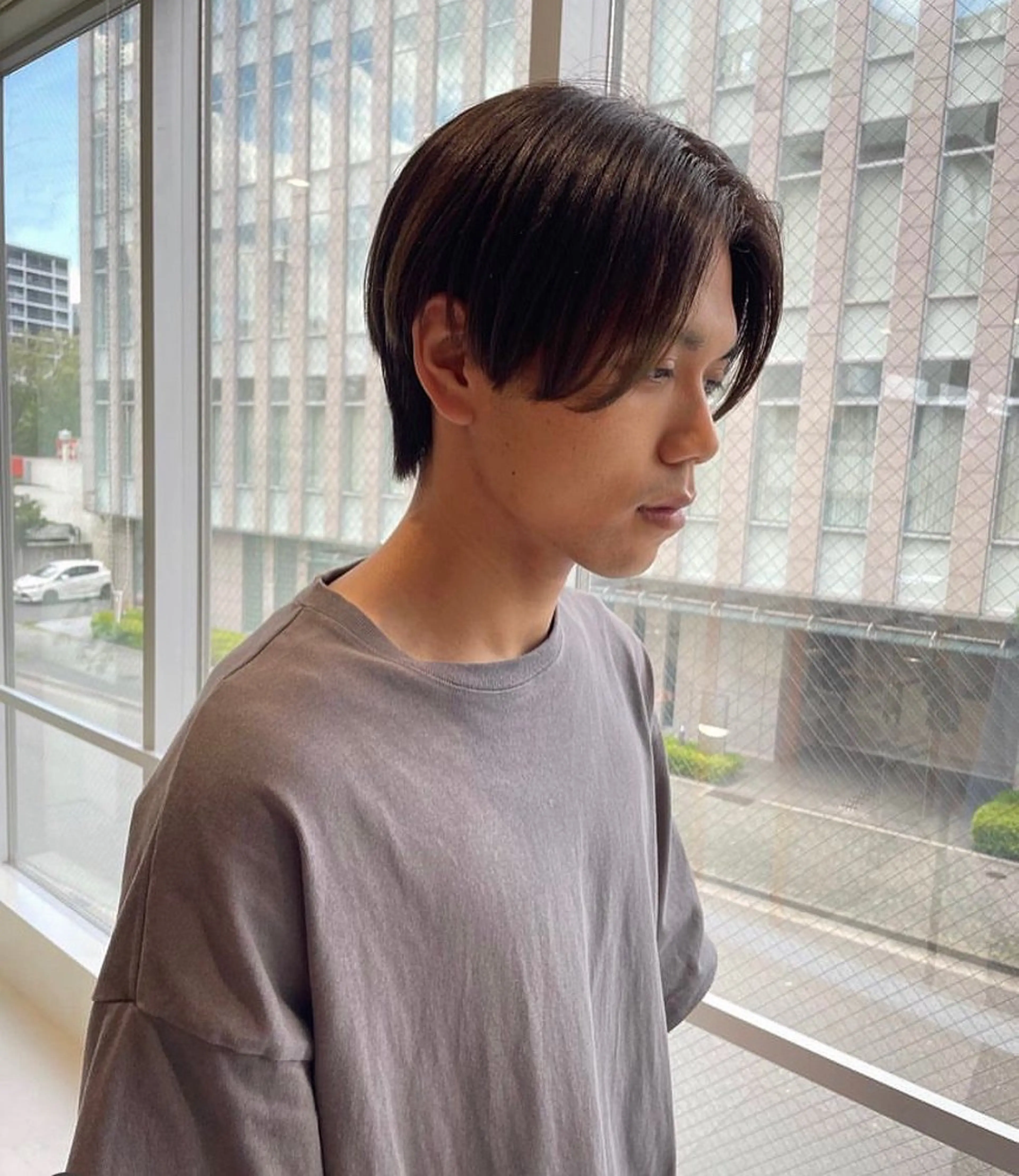 メンズ センターパート カット トリートメント センターパート 田形清流のヘアスタイル