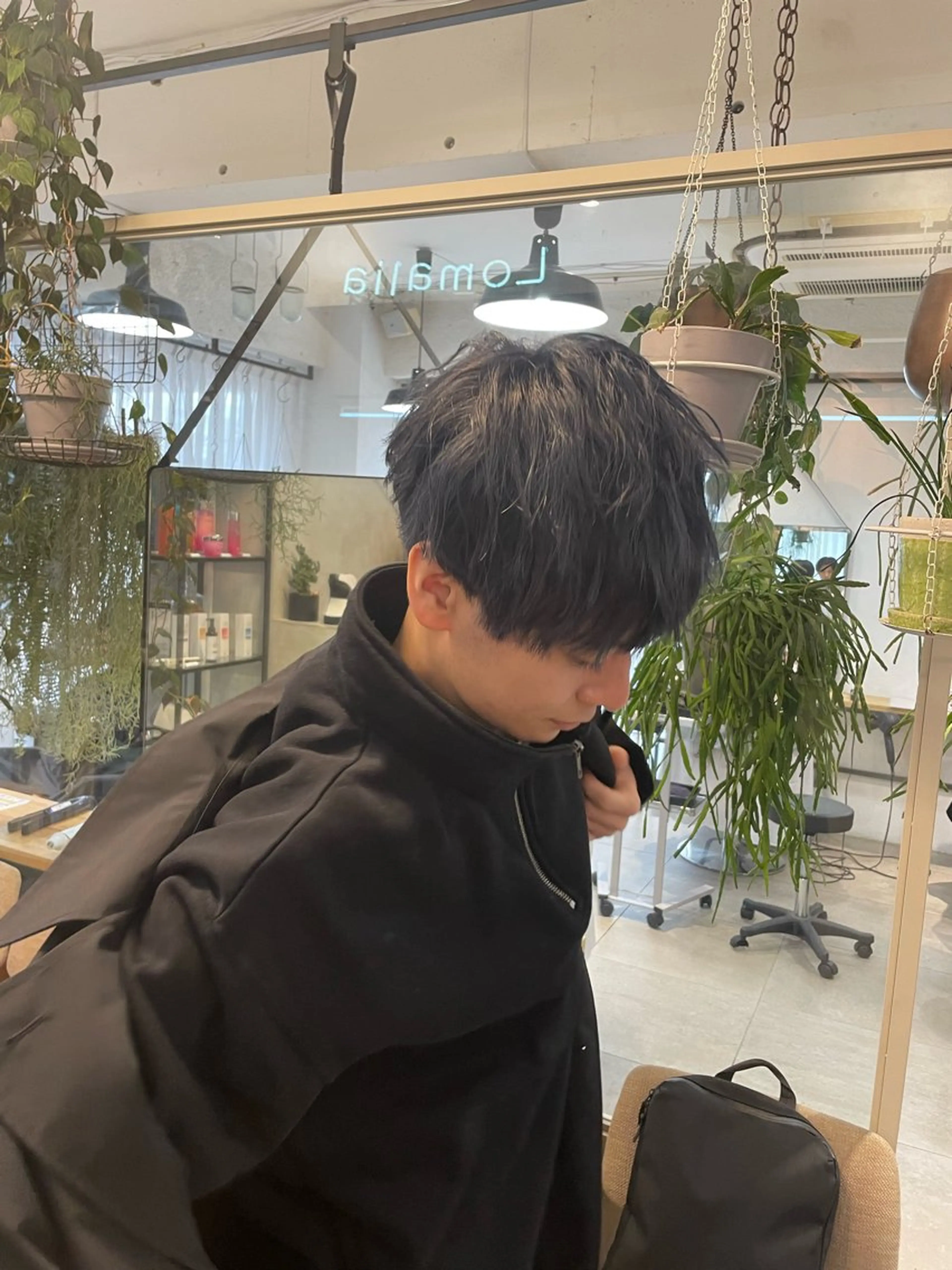 カラー メンズ ミルクティー× グレージュMOMOのヘアスタイル