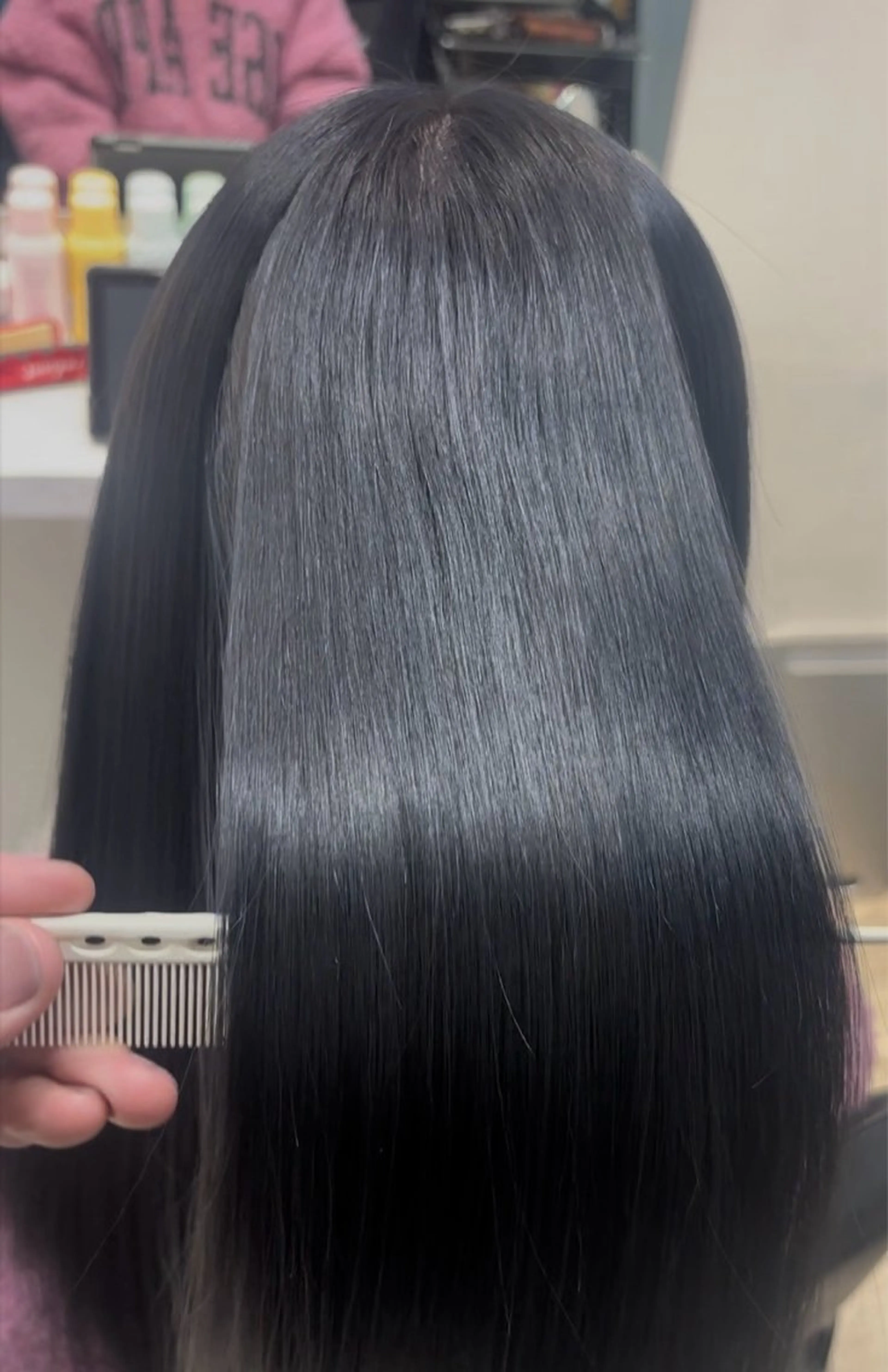 セミロング カラー アッシュ アッシュグレー アッシュグレージュ ブリーチ グレージュ カット ヘアカラー トリートメント 縮毛•酸性矯正特化/ 美髪•髪質改善/KJのヘアスタイル