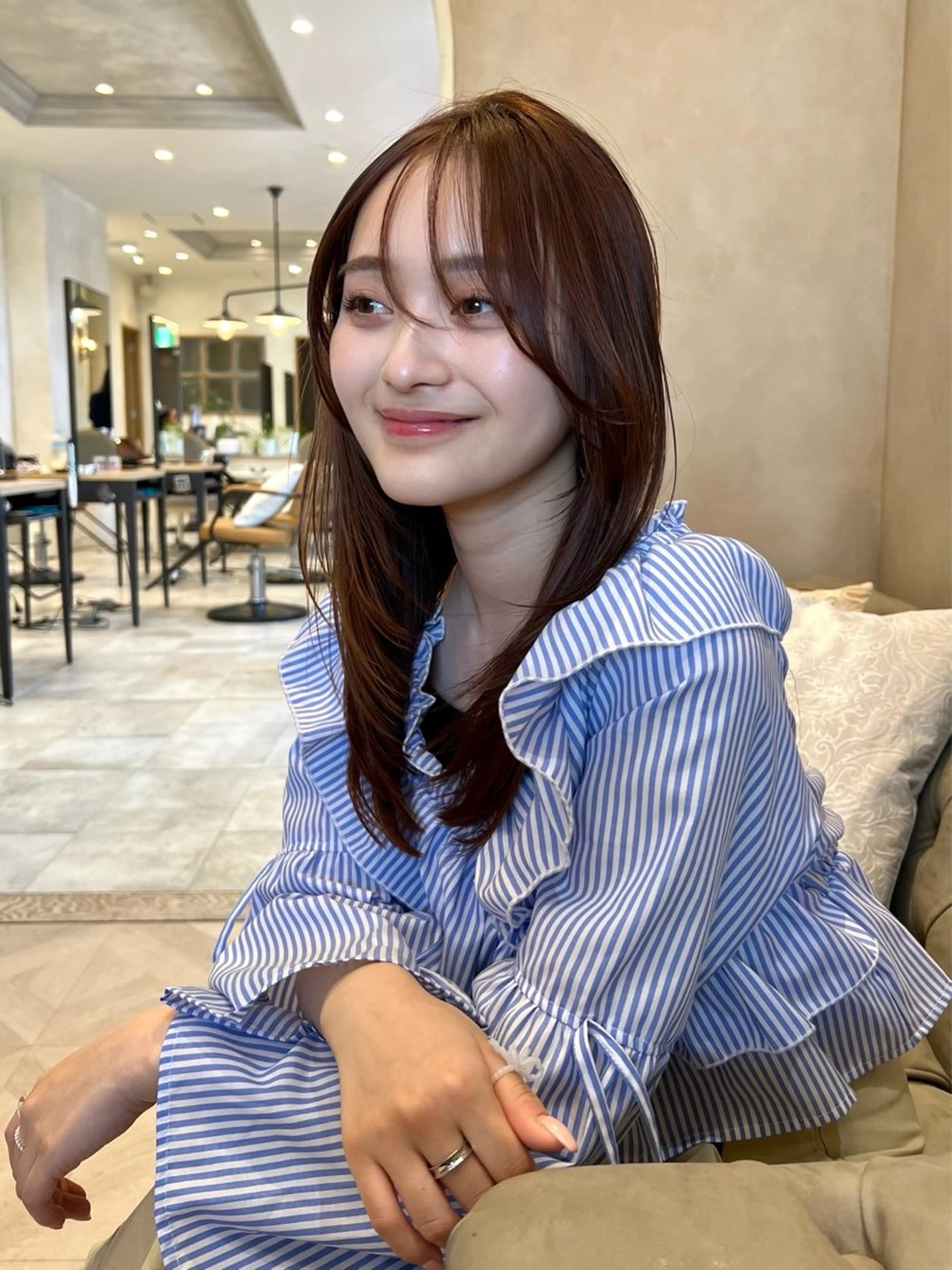 ロング カラー カット ヘアカラー 谷本虎太郎 レイヤー🌈ボブのヘアスタイル