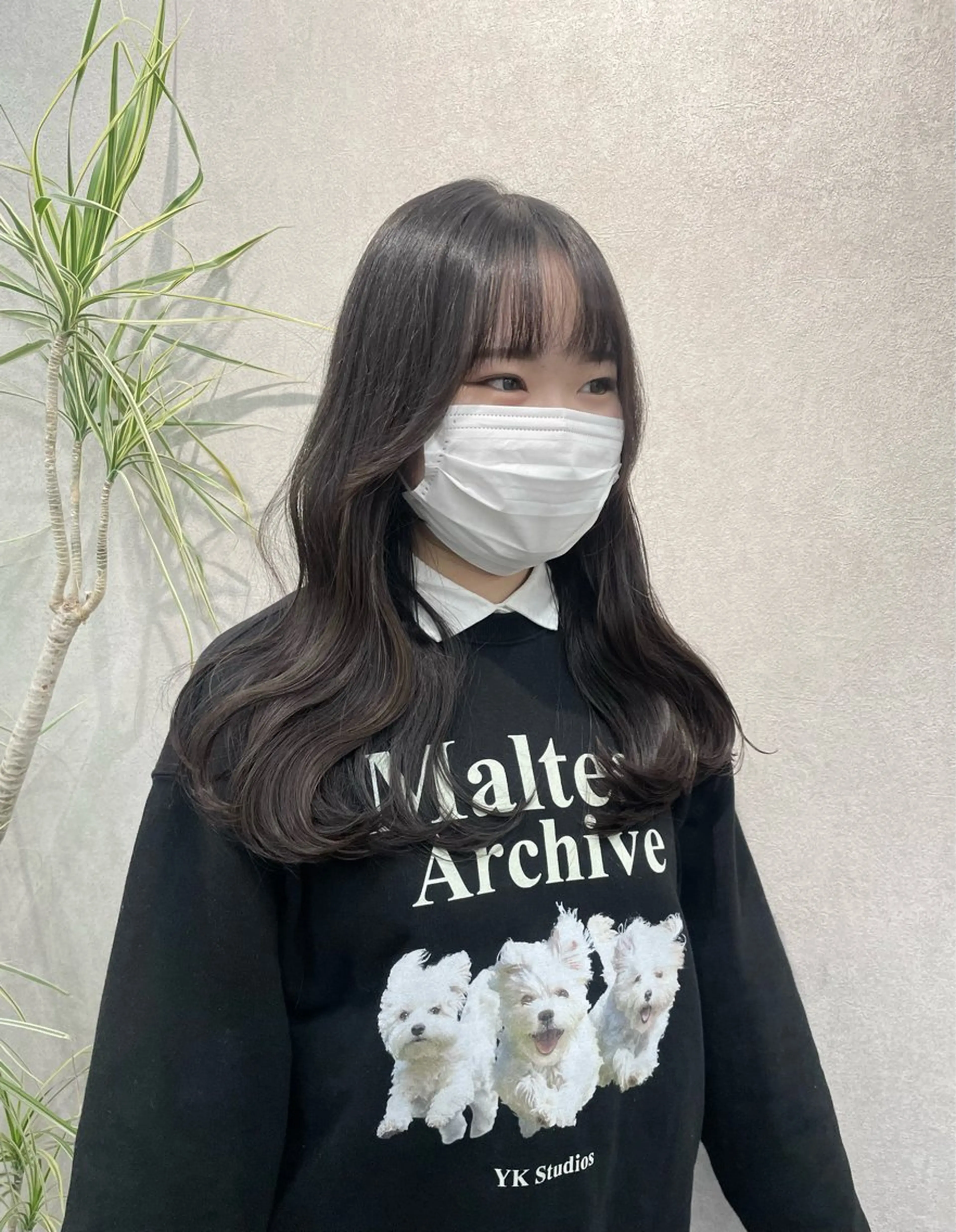 セミロング カラー いなみね はるきのヘアスタイル