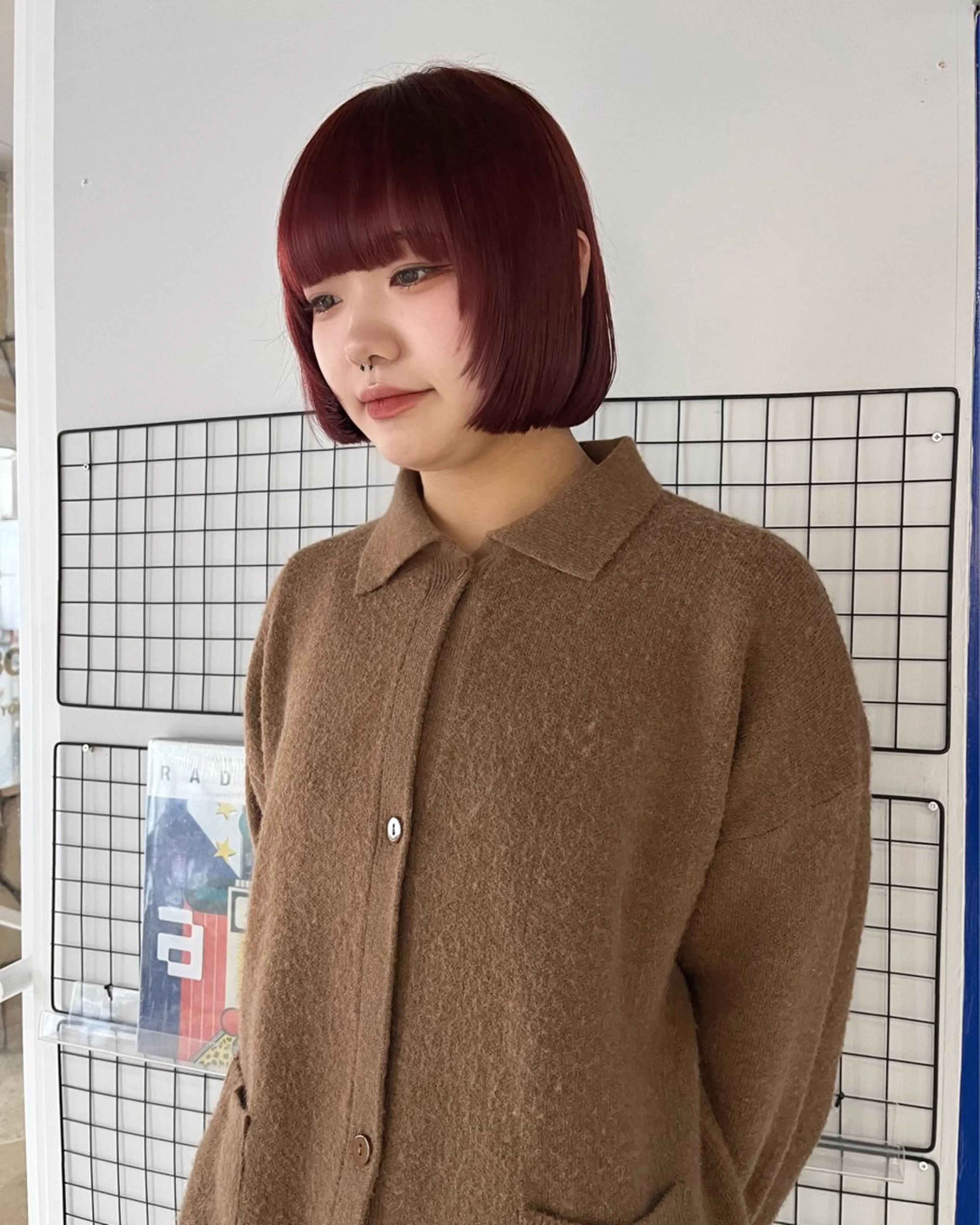 ミディアム カラー ブリーチ ボブ AOI ハイトーン/ボブのヘアスタイル