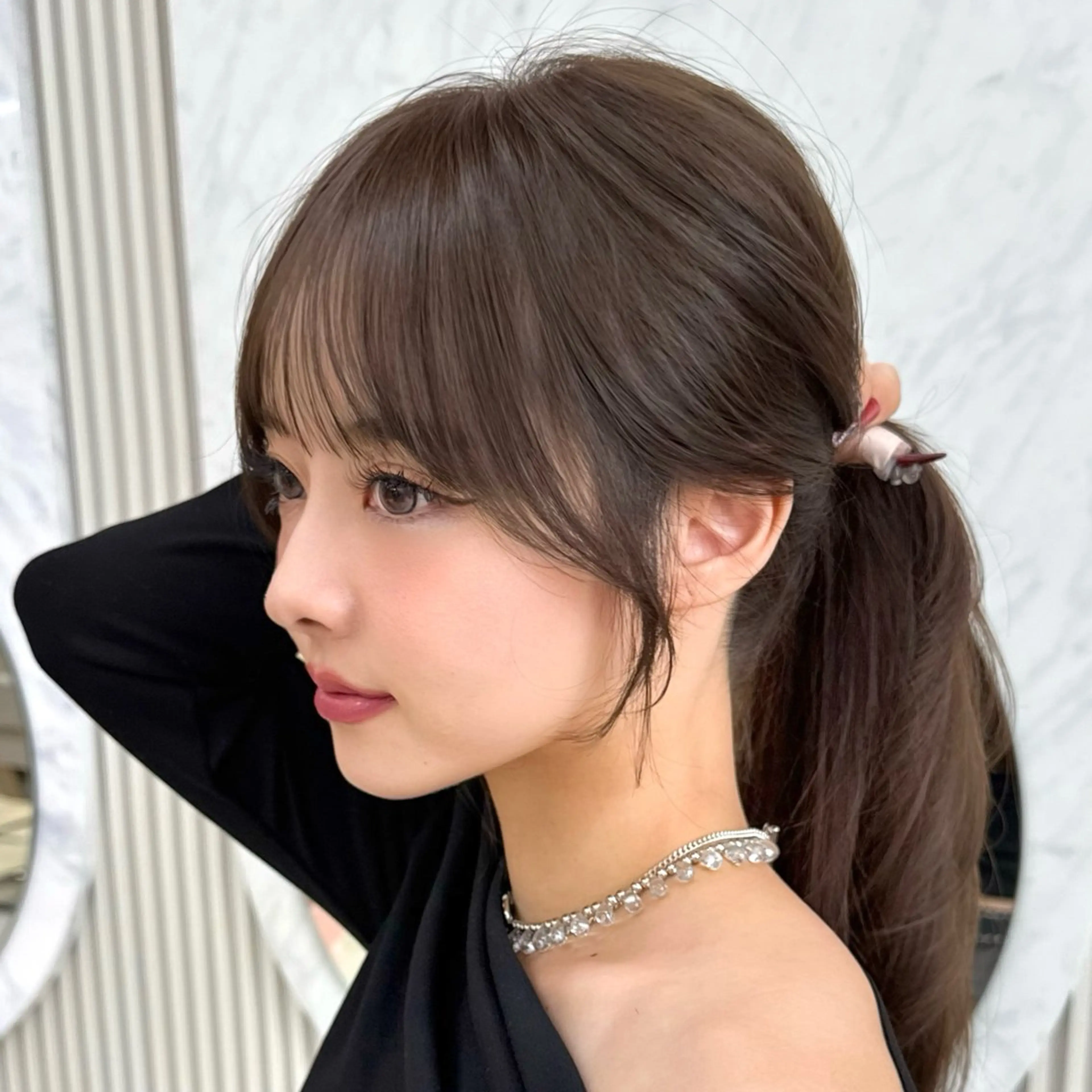 ミディアム カット 似合わせレイヤー/ 透明感カラーのヘアスタイル