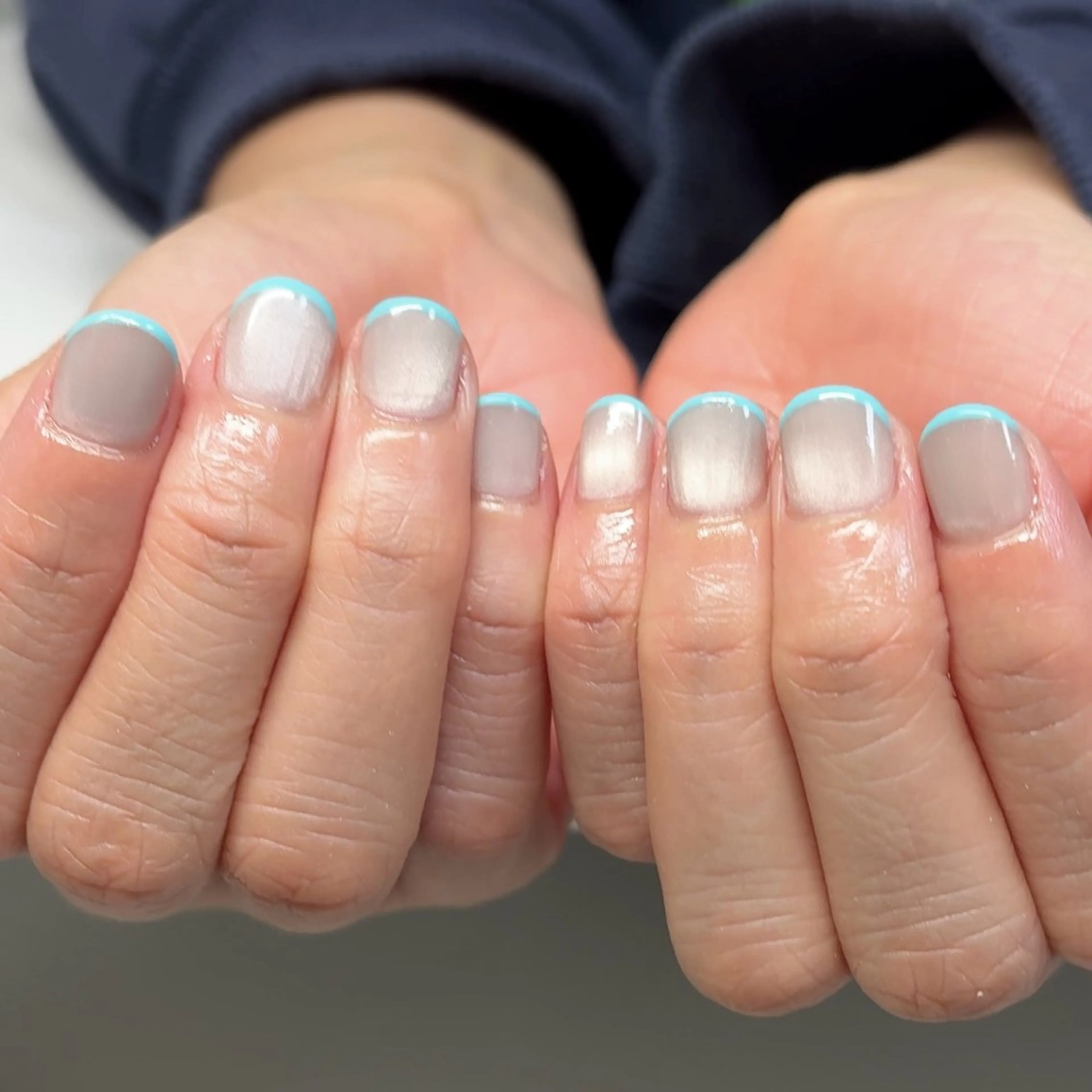 ネイル フレンチネイル マグネットネイル Gemini Misakoのネイルデザイン