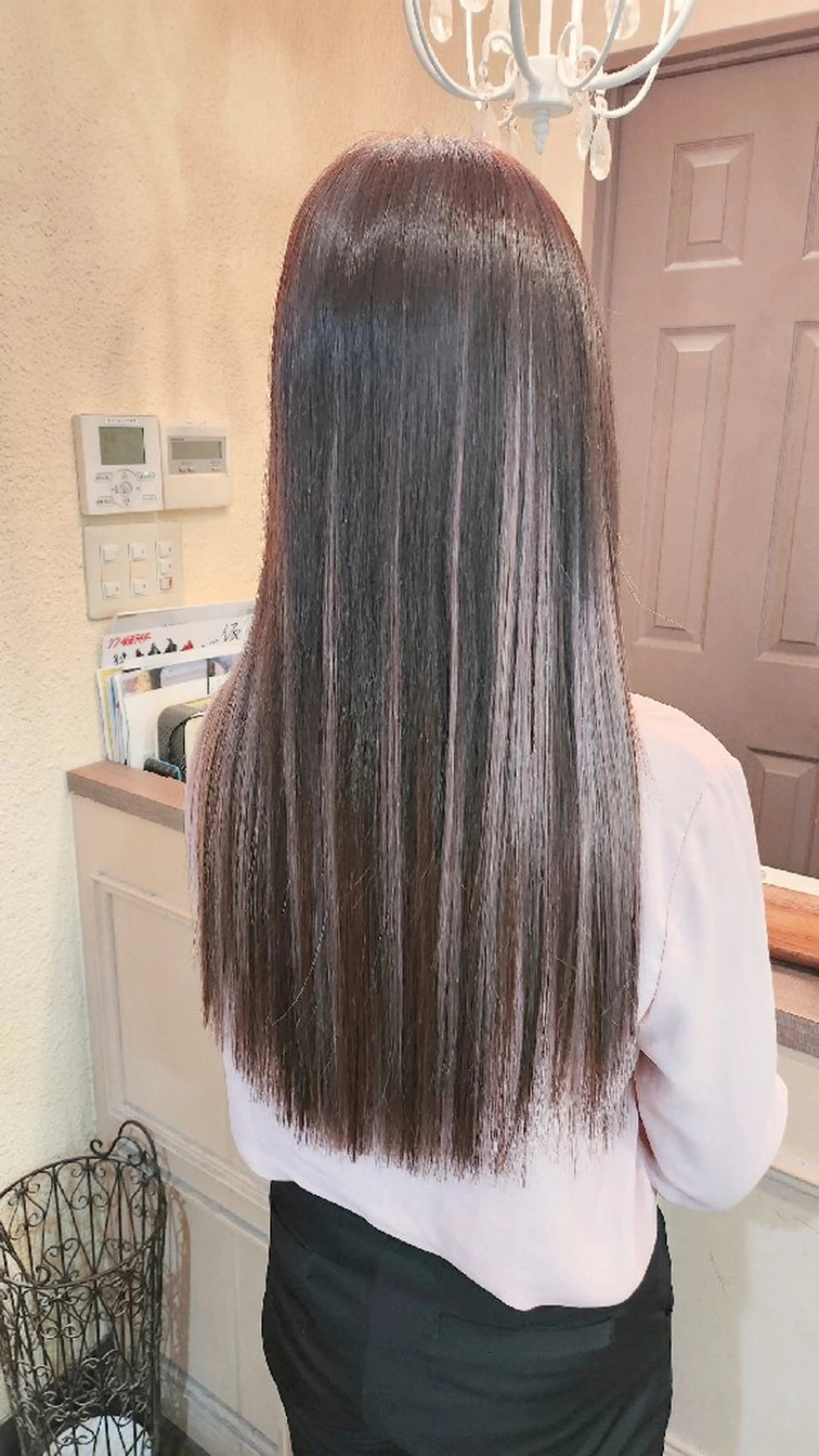 ヘアアレンジ ロング シールエクステ エクステ ハイライト カット エクステ 田井中 悠紀のヘアスタイル