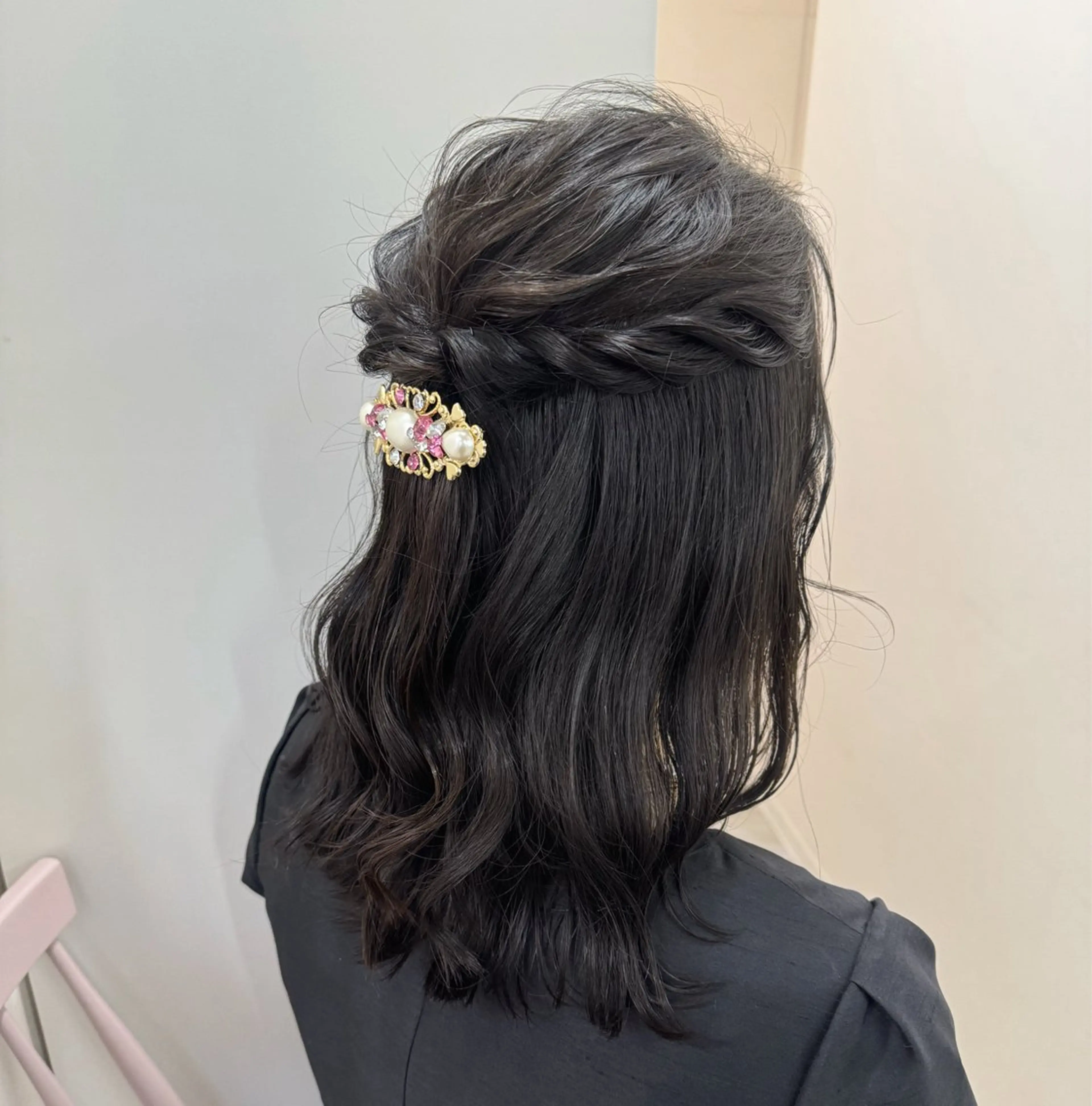 セミロング ヘアアレンジ 梅田/美髪カラー/ ガーリー🎀/Noeのヘアスタイル