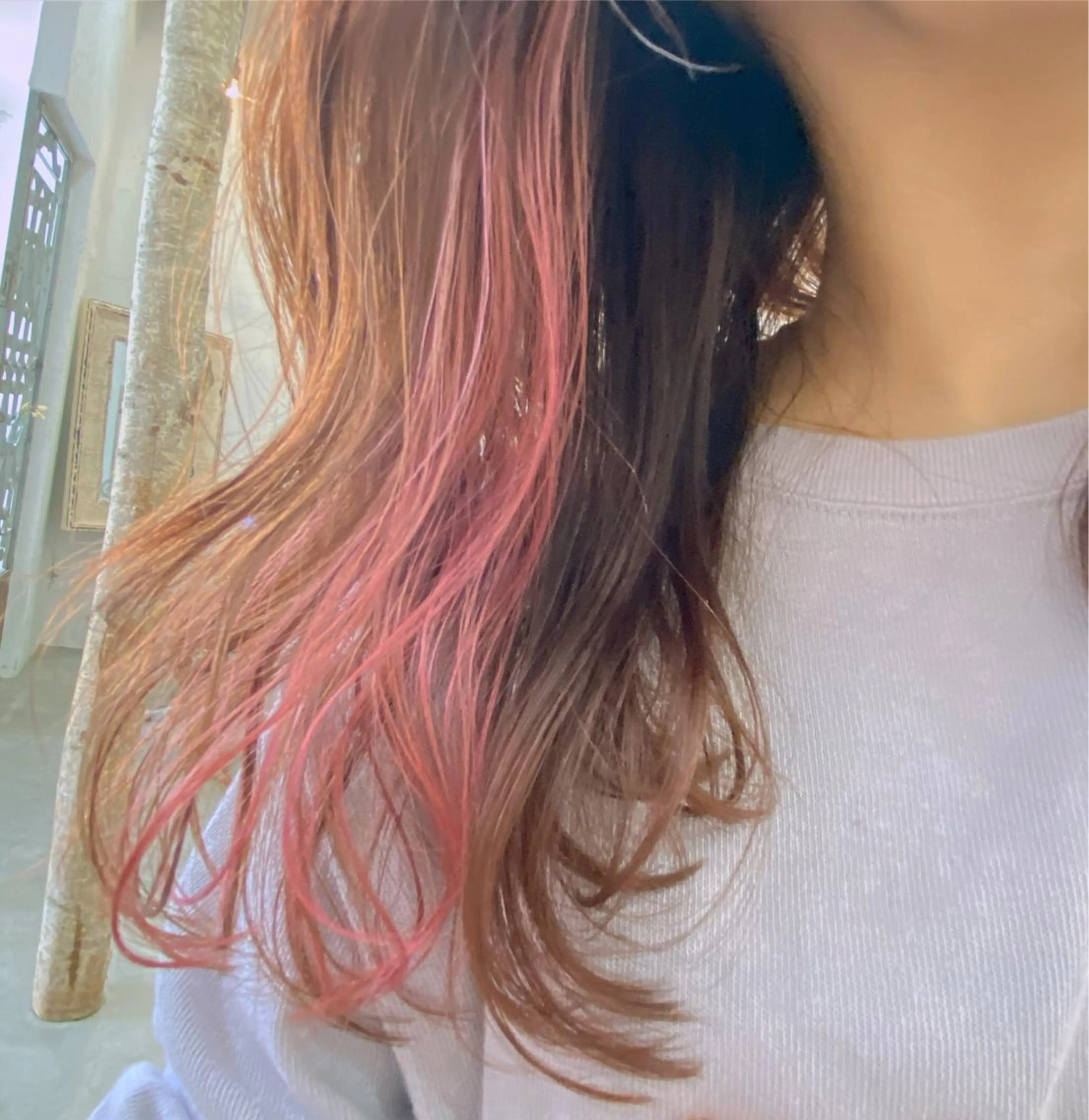 カラー 🍑もも 🍑のヘアスタイル