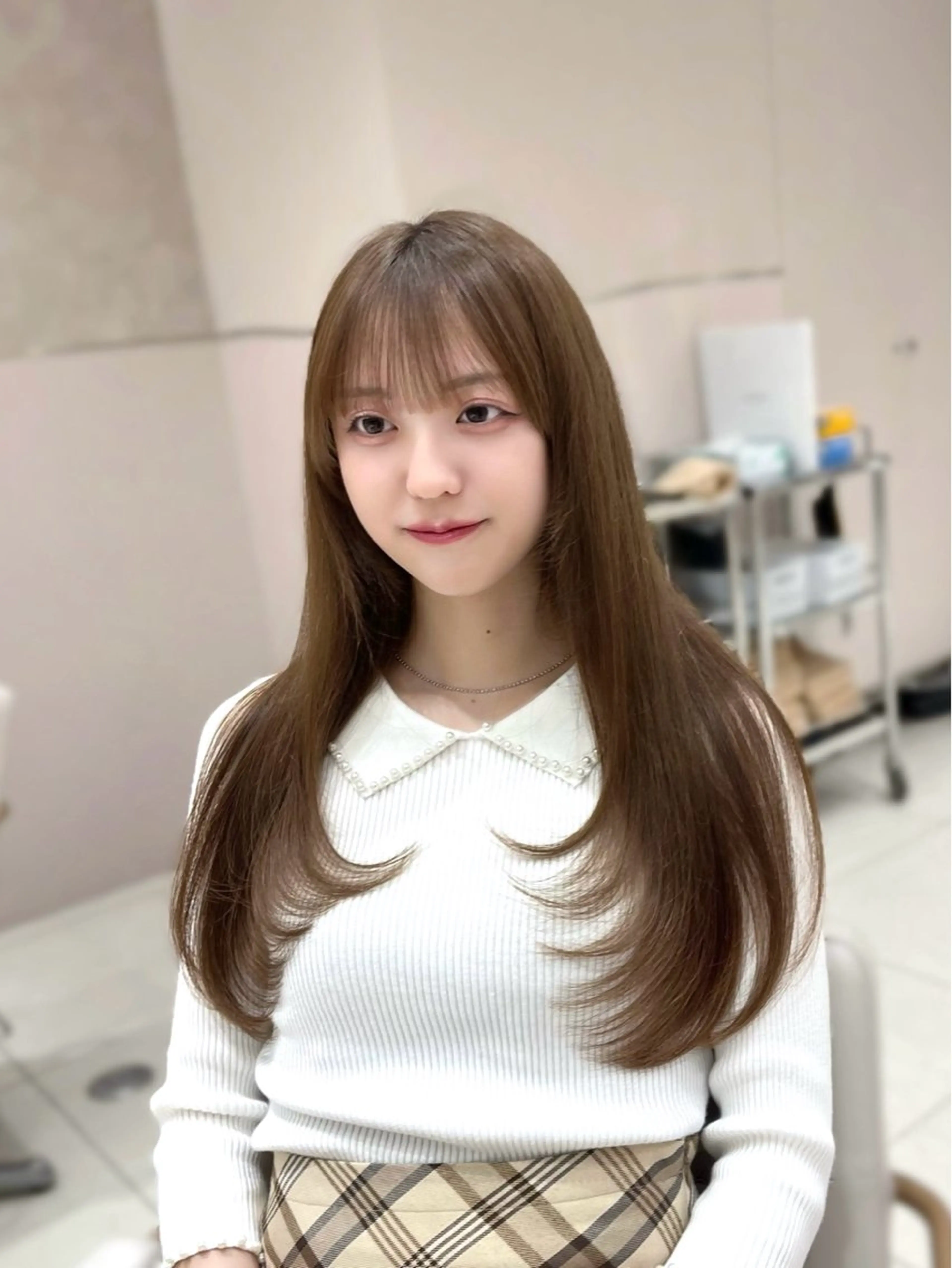 ロング 透明感カラー/似合わ せ前髪/柴田礼空のヘアスタイル