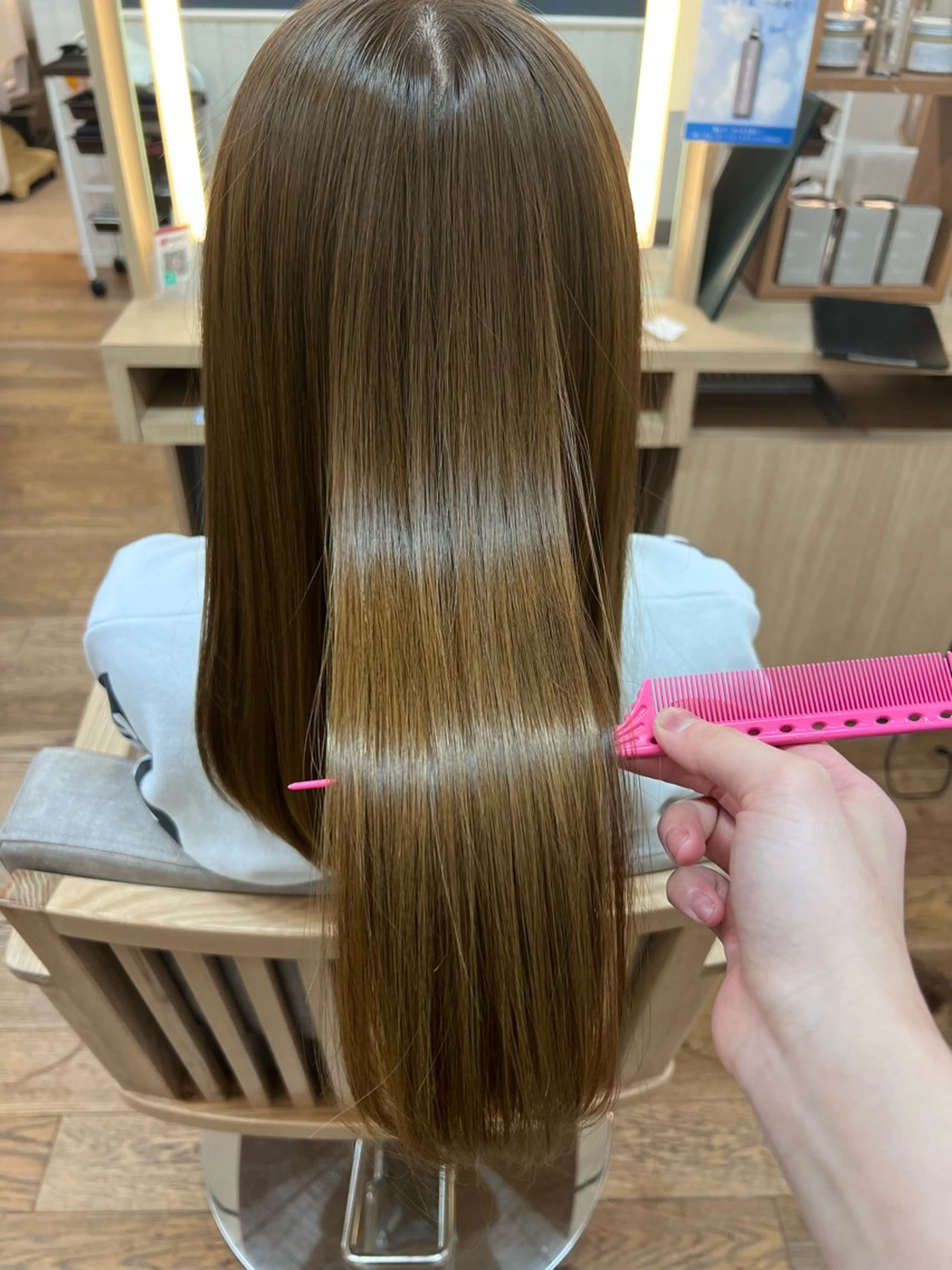 💫髪質改善💫カット+髪質改善艶カラー+うるおいトリートメント💫の写真