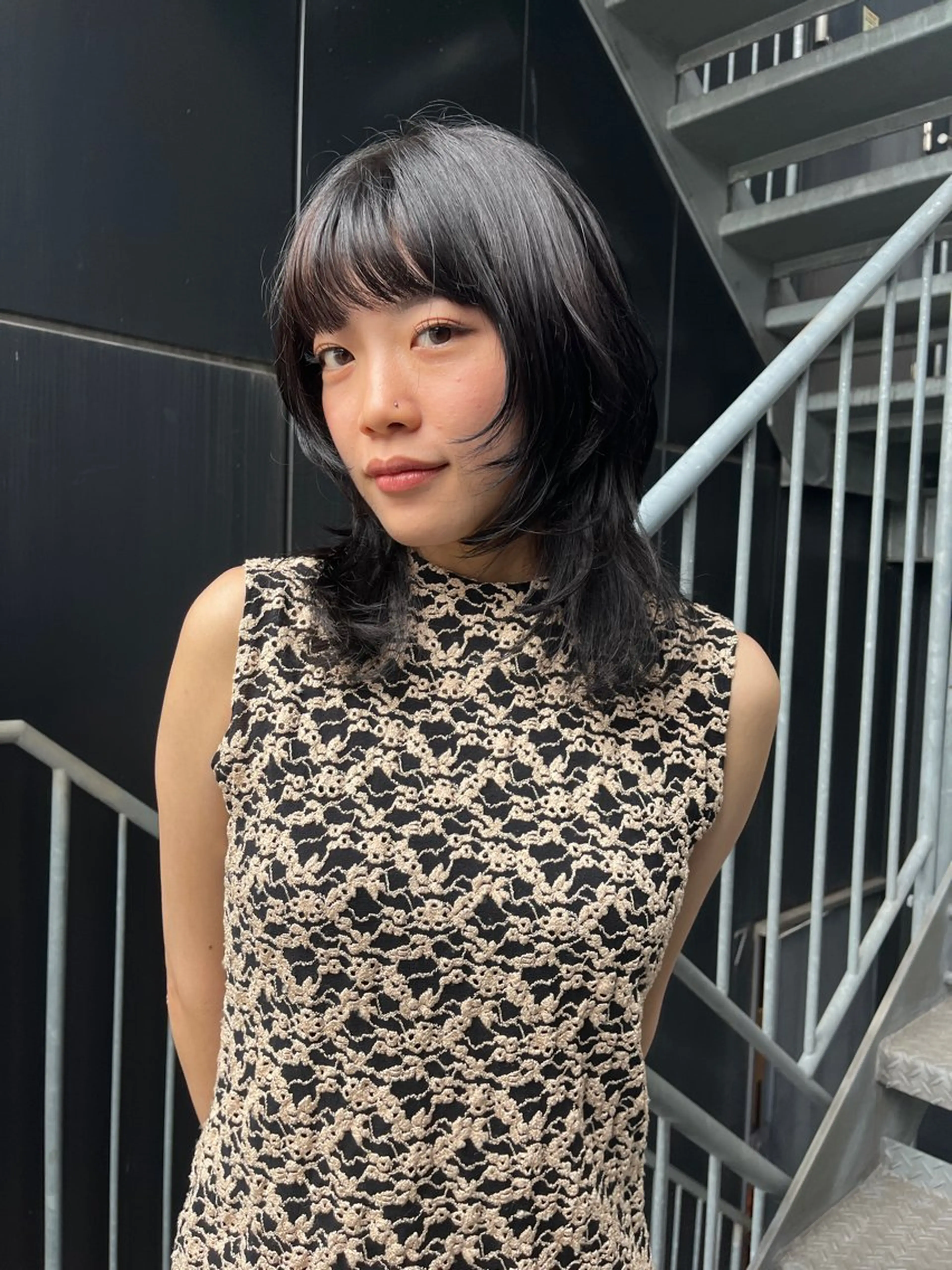 ショート カラー レイヤーカット ウルフカット MINX 外山 海成/銀座のヘアスタイル