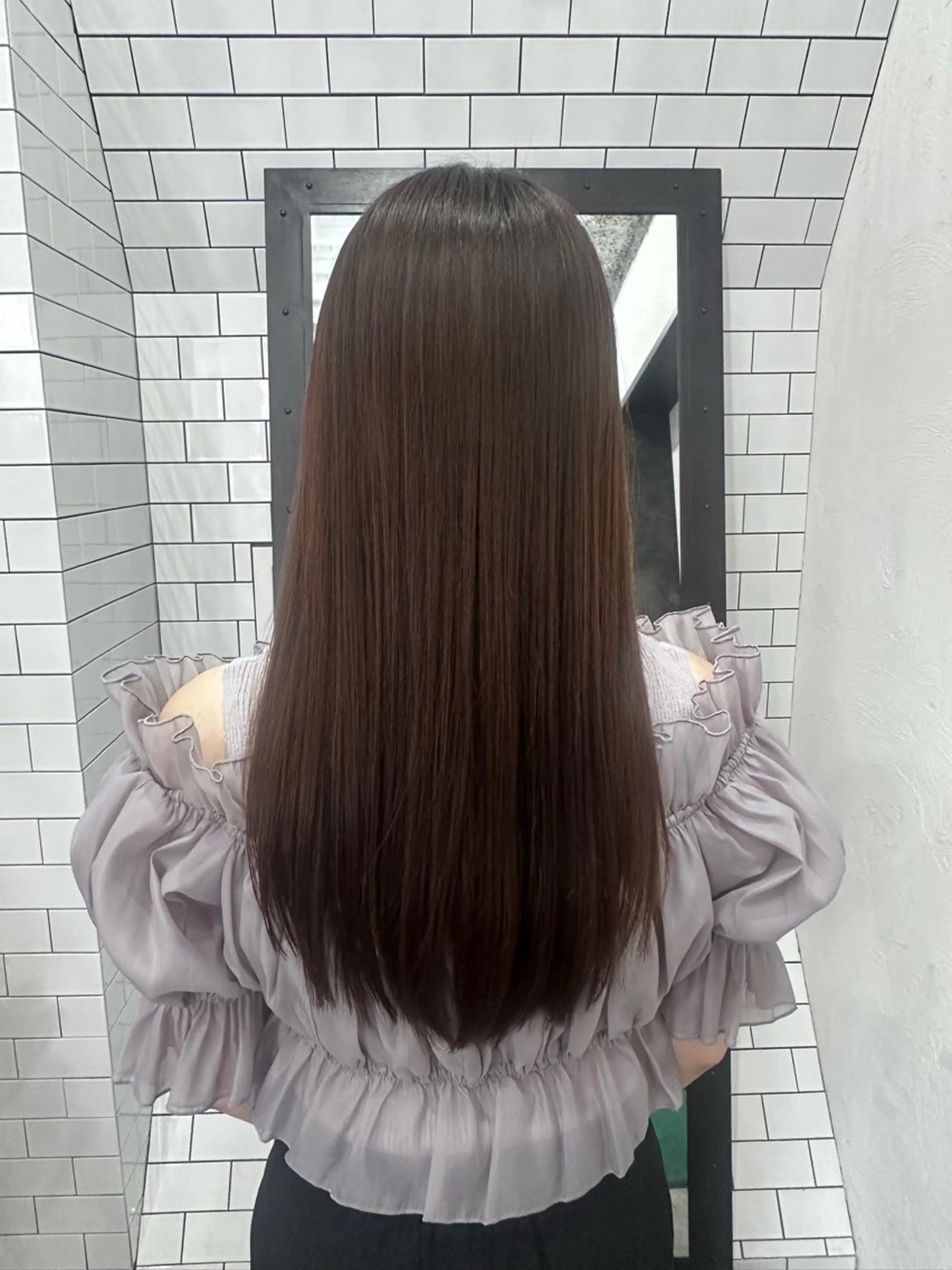 ロング カット 縮毛矯正 トリートメント 妙見 知洋のヘアスタイル