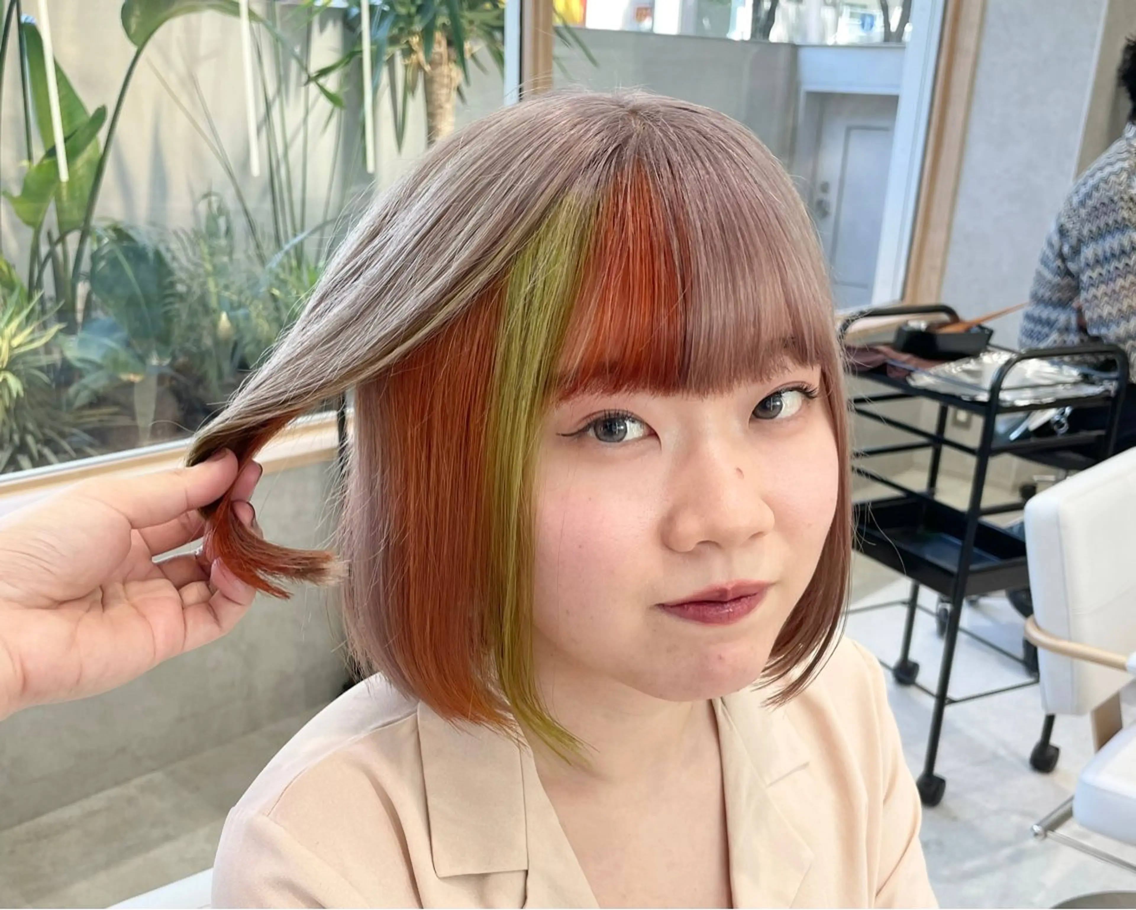 ミディアム カット ヘアカラー トリートメント 《ブリーチ/赤み消し /髪質改善》若松良樹のヘアスタイル