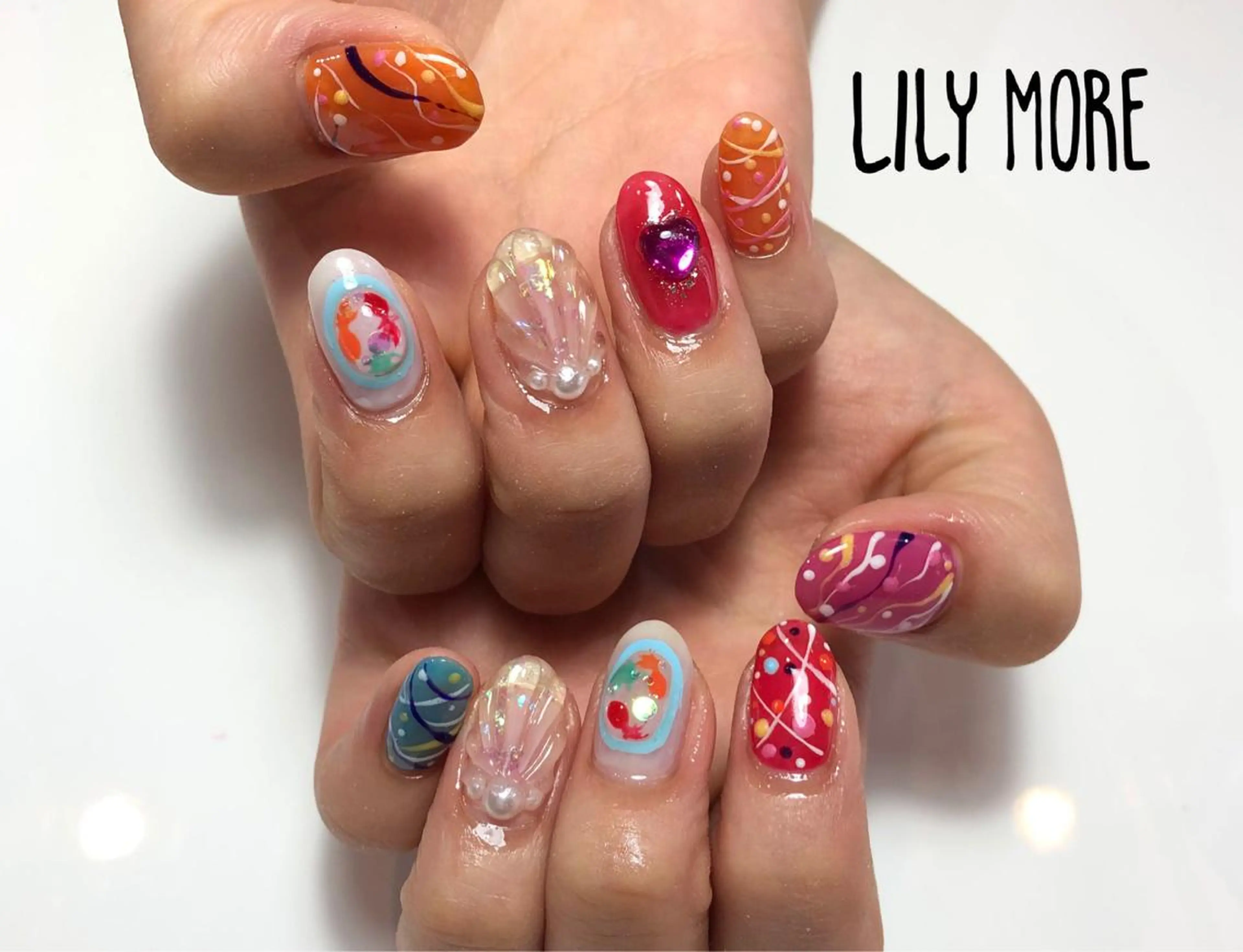 ネイル ヨーヨーネイル Lily closetのネイルデザイン