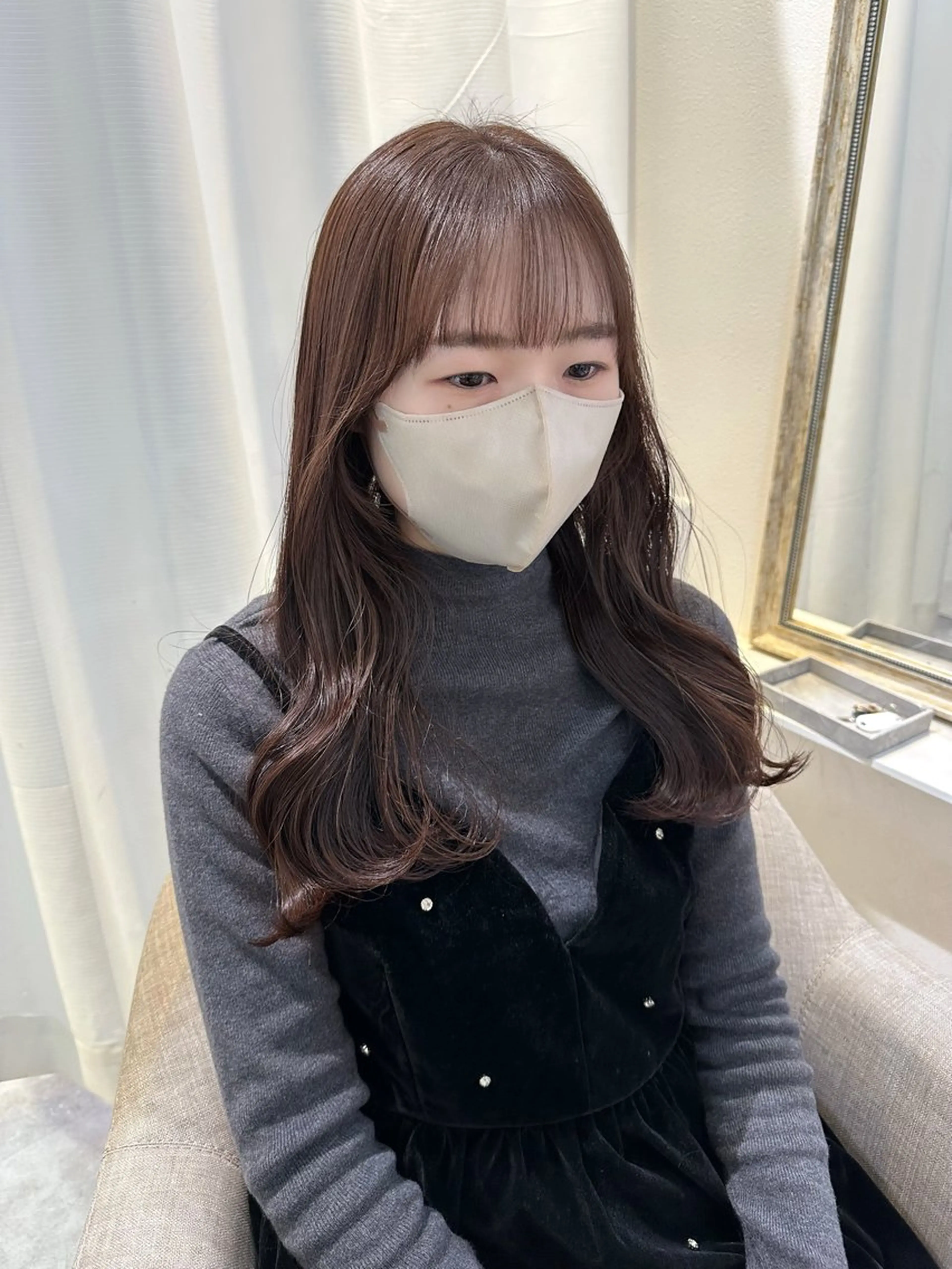 ロング カラー カット ヘアカラー トリートメント Rinka/梅田/ 透け感カラー🤎のヘアスタイル