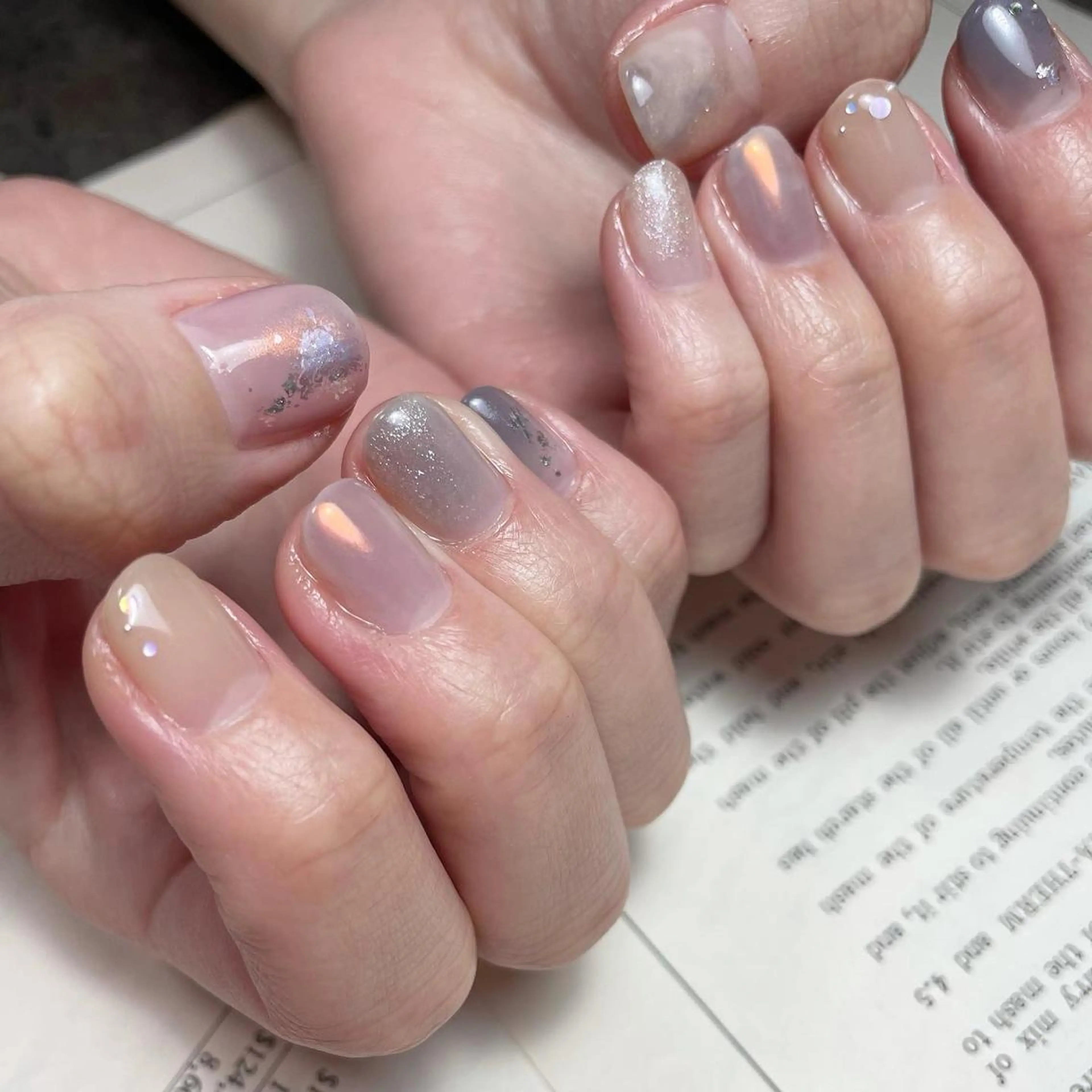 ネイル アートネイル カジュアル ニュアンスネイル ショートネイル シンプルネイル ハンドネイル kanako nail所属・popolina kanakoのネイルデザイン