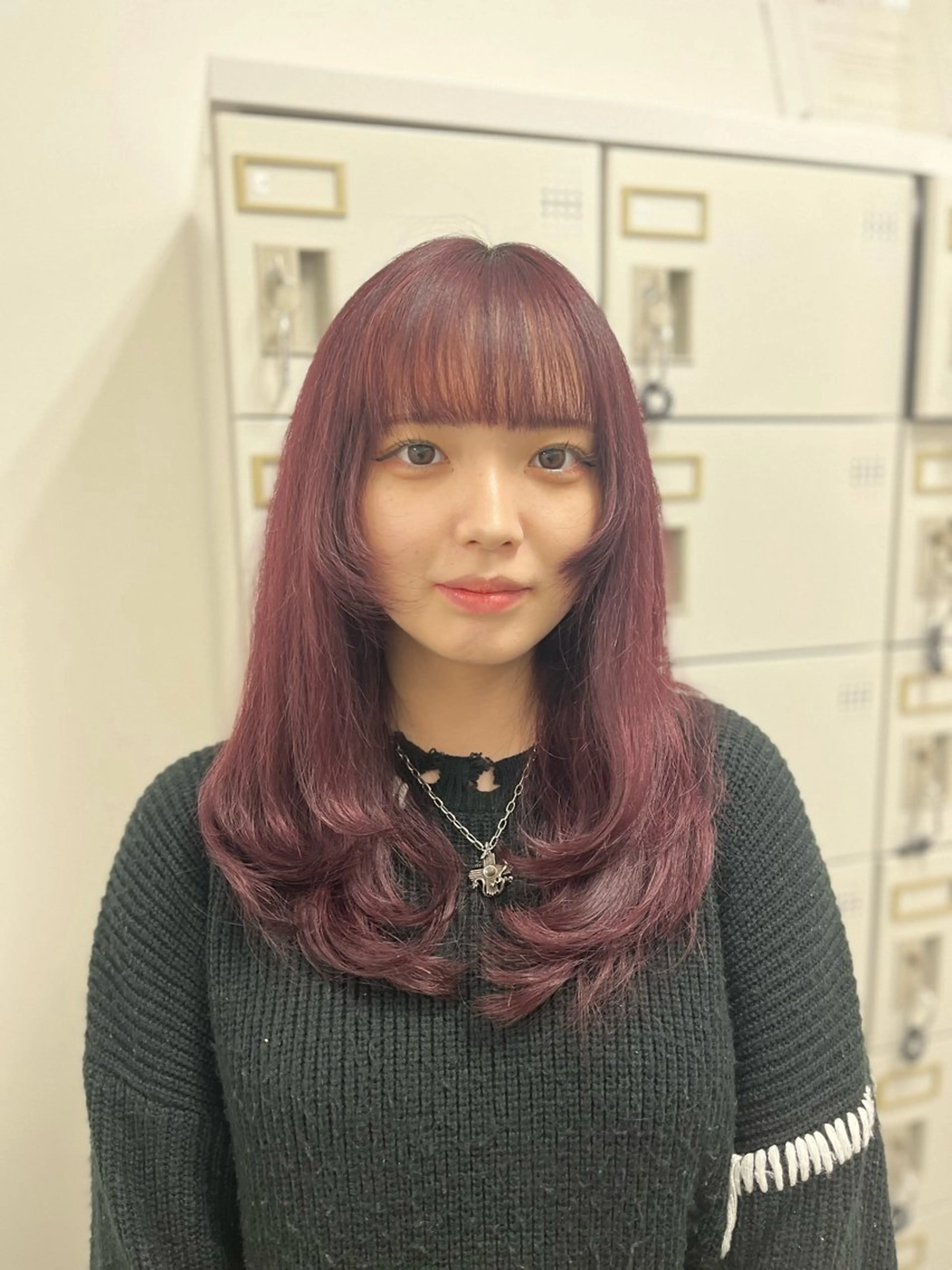 セミロング レイヤーカット パーマ/縮毛矯正 /かわいい/せき🫧のヘアスタイル
