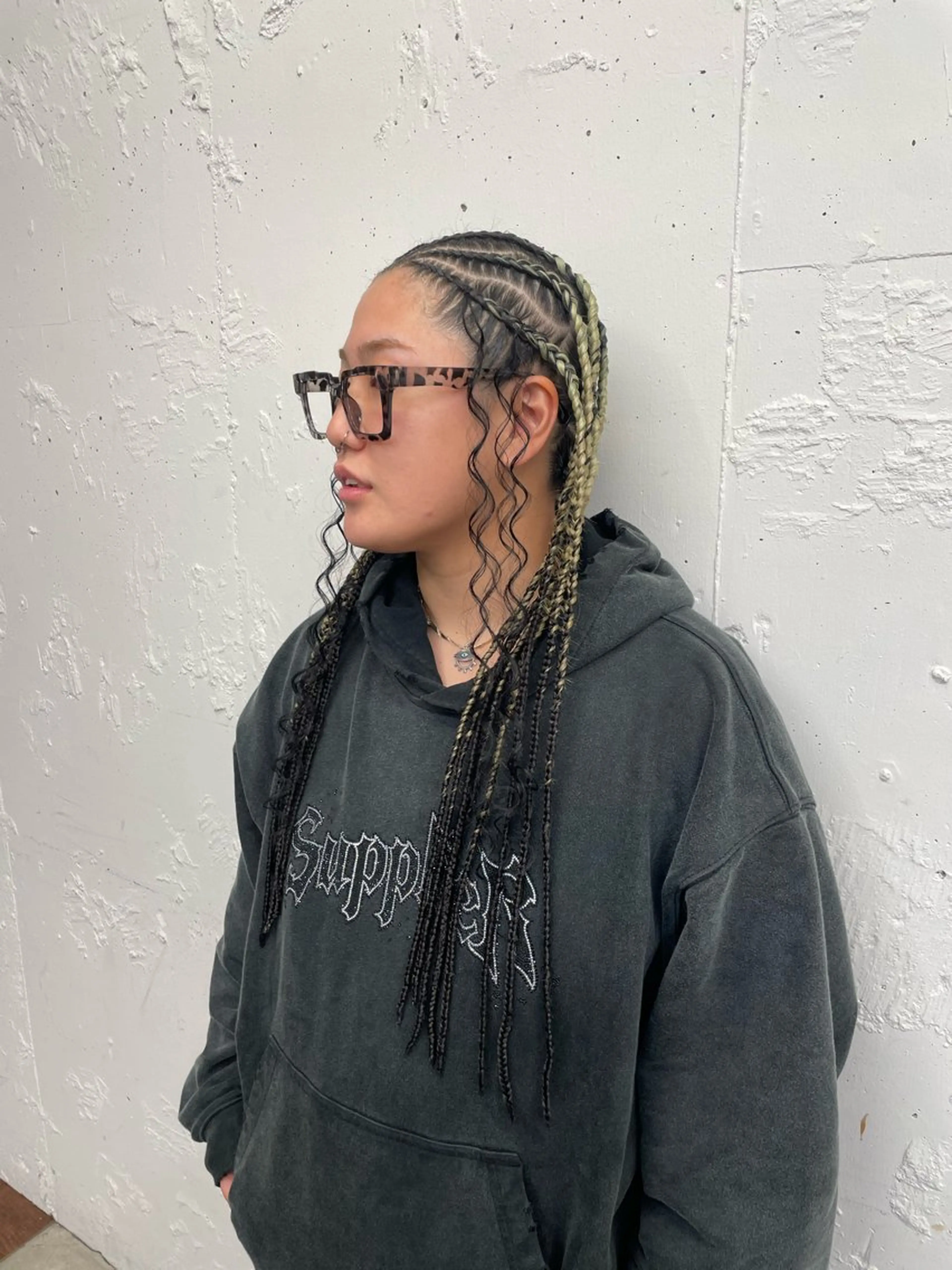 ロング ヘアアレンジ コーンロウ／ブレイズ SYUのヘアスタイル