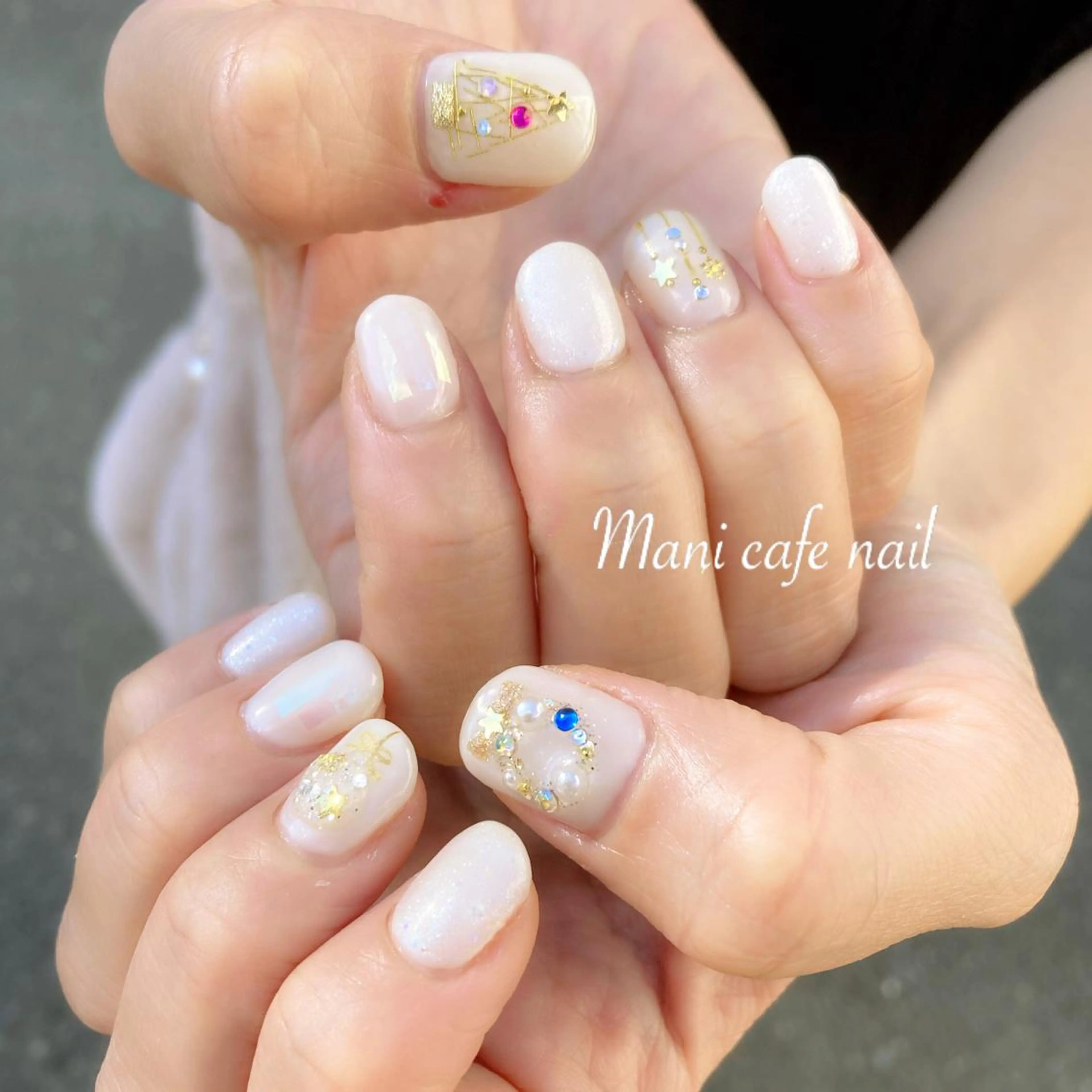 ネイル 冬ネイル クリスマス ハンドネイル Mani cafe nailのネイルデザイン
