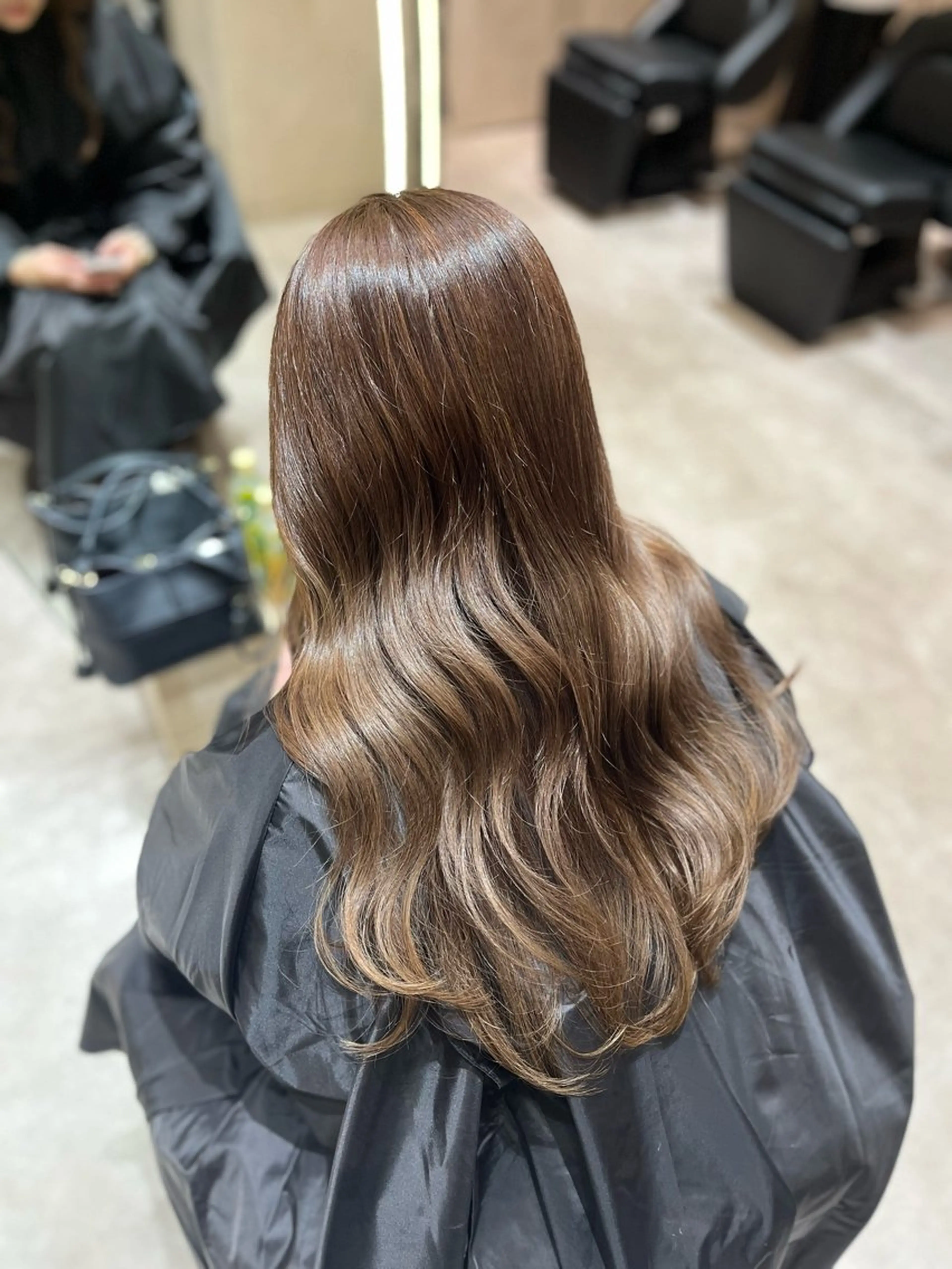 ロング カラー ヘアカラー 顔周りカット/ 透明感カラー/ユナのヘアスタイル