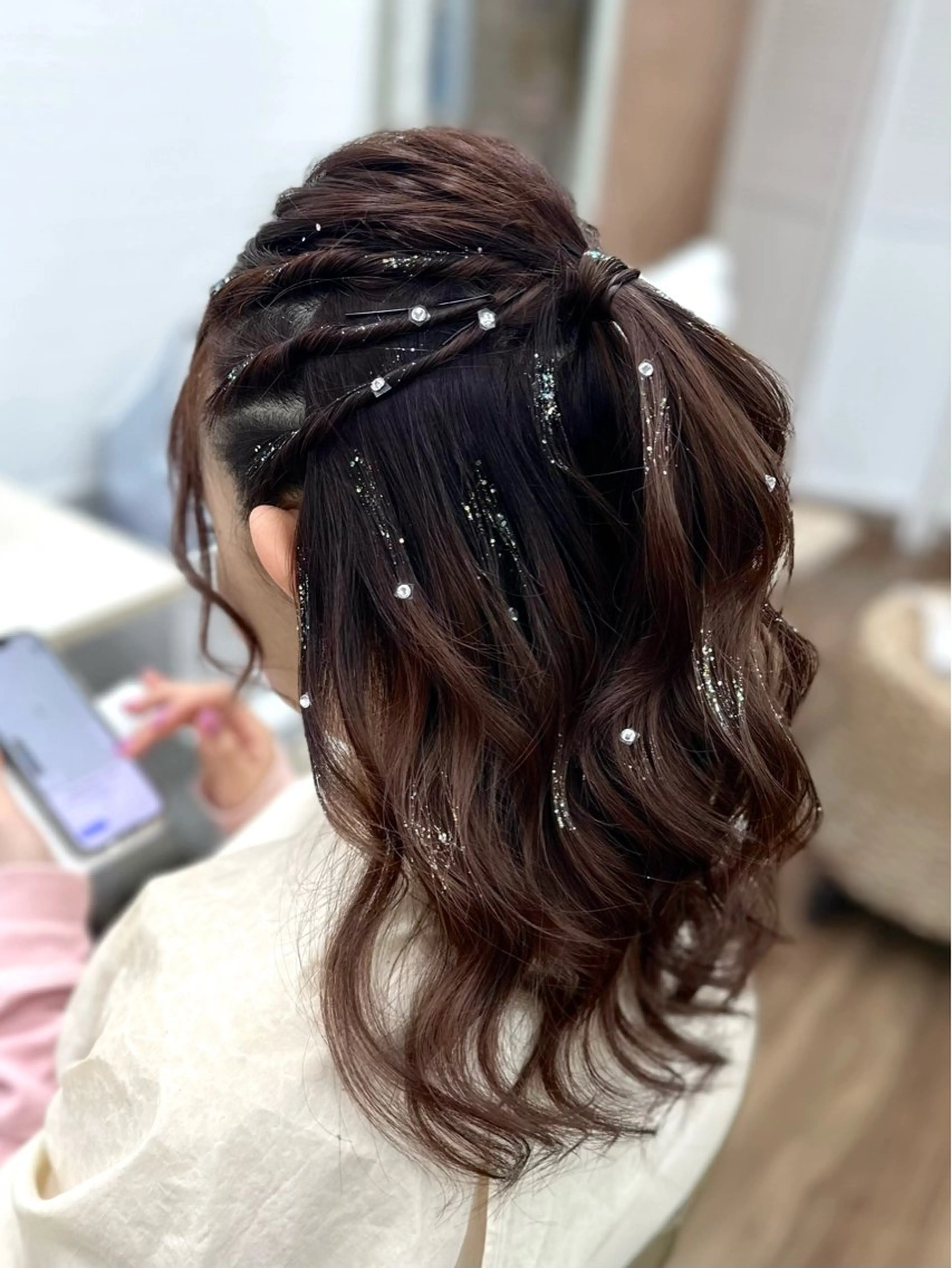 ヘアアレンジ ハーフアップ GLOSS♡ ヤマガミコウジのヘアスタイル