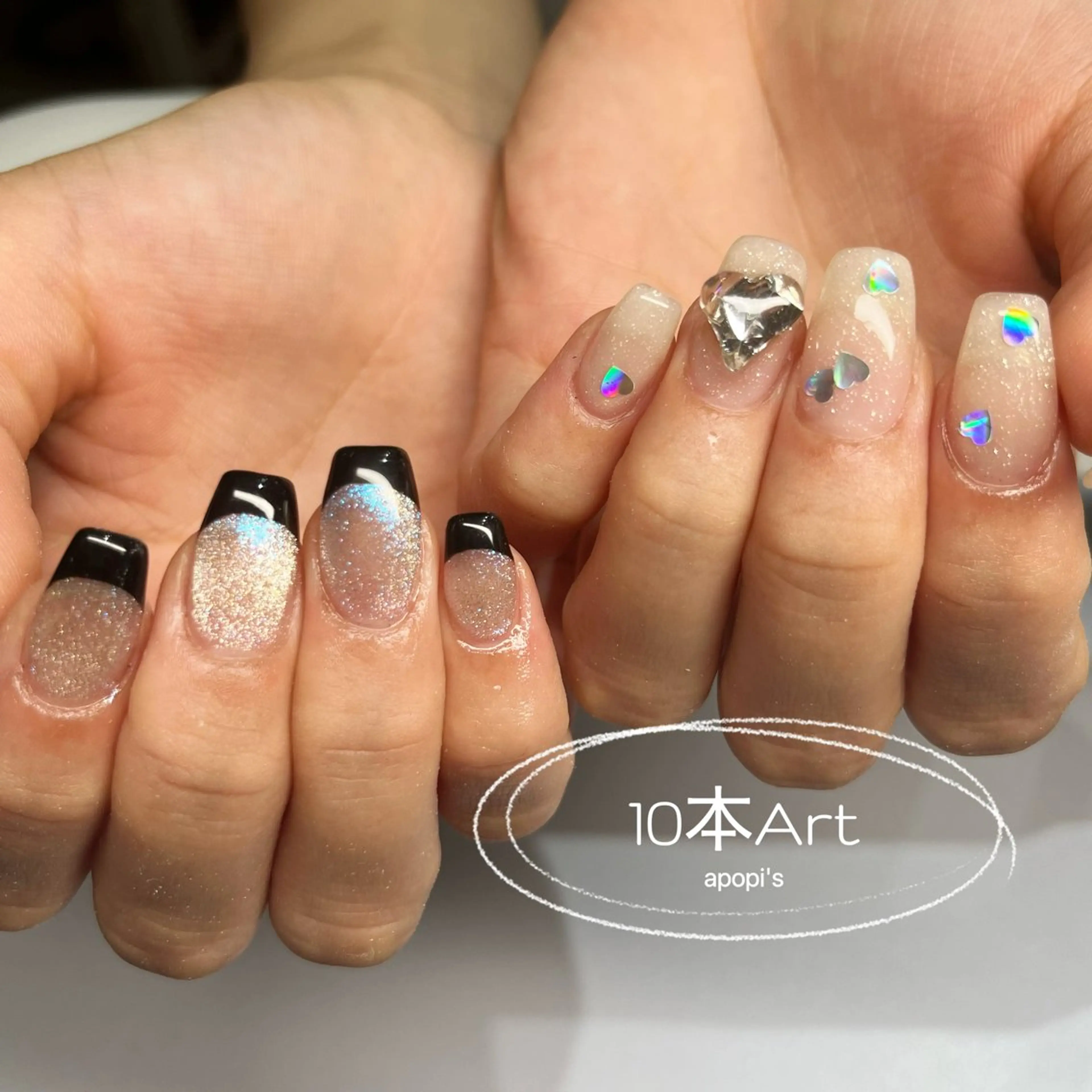 ミディアム ネイル マツエク・マツパ ハンドネイル apopis＊ close23:00のネイルデザイン