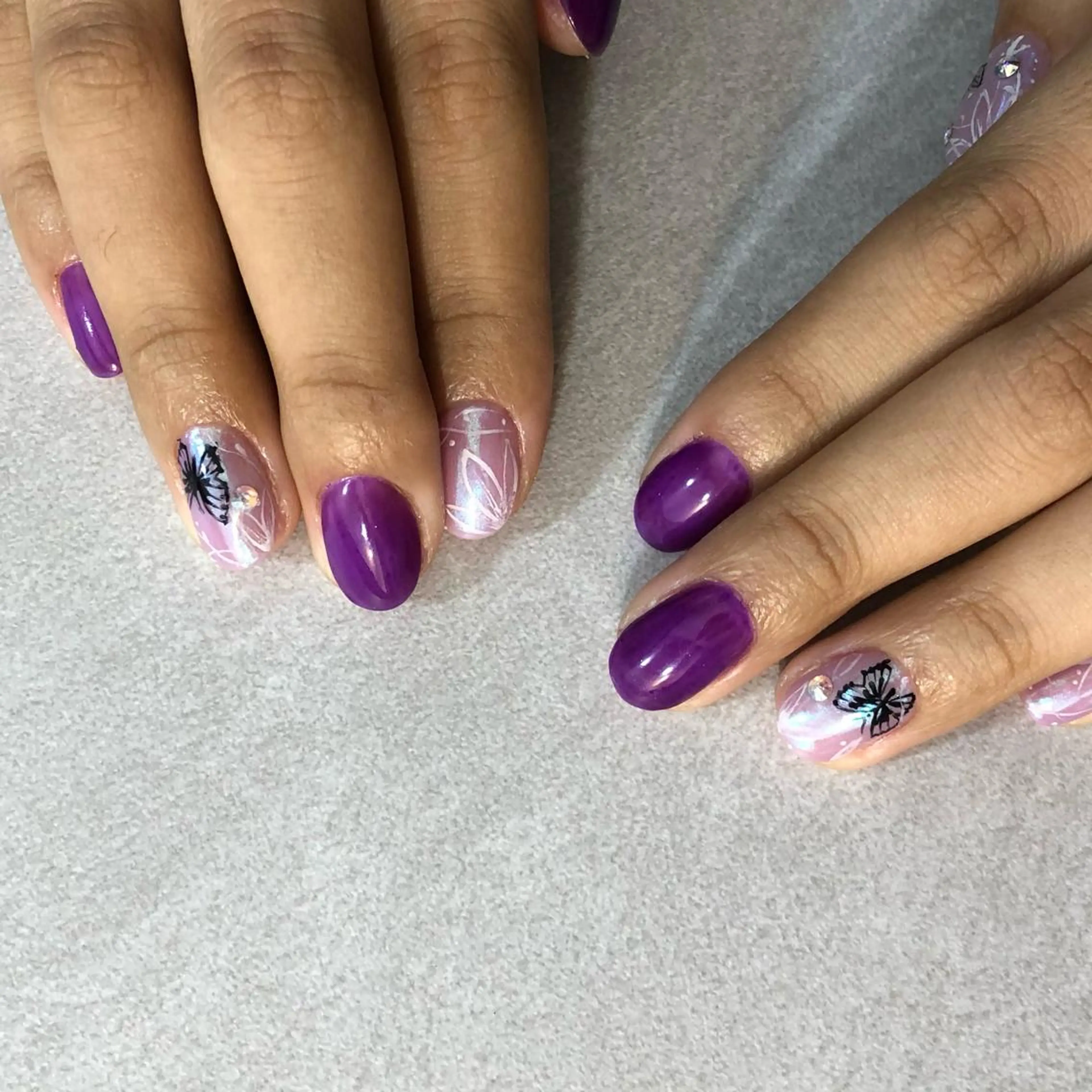 ネイル パープル le'a moe KONAMIのネイルデザイン