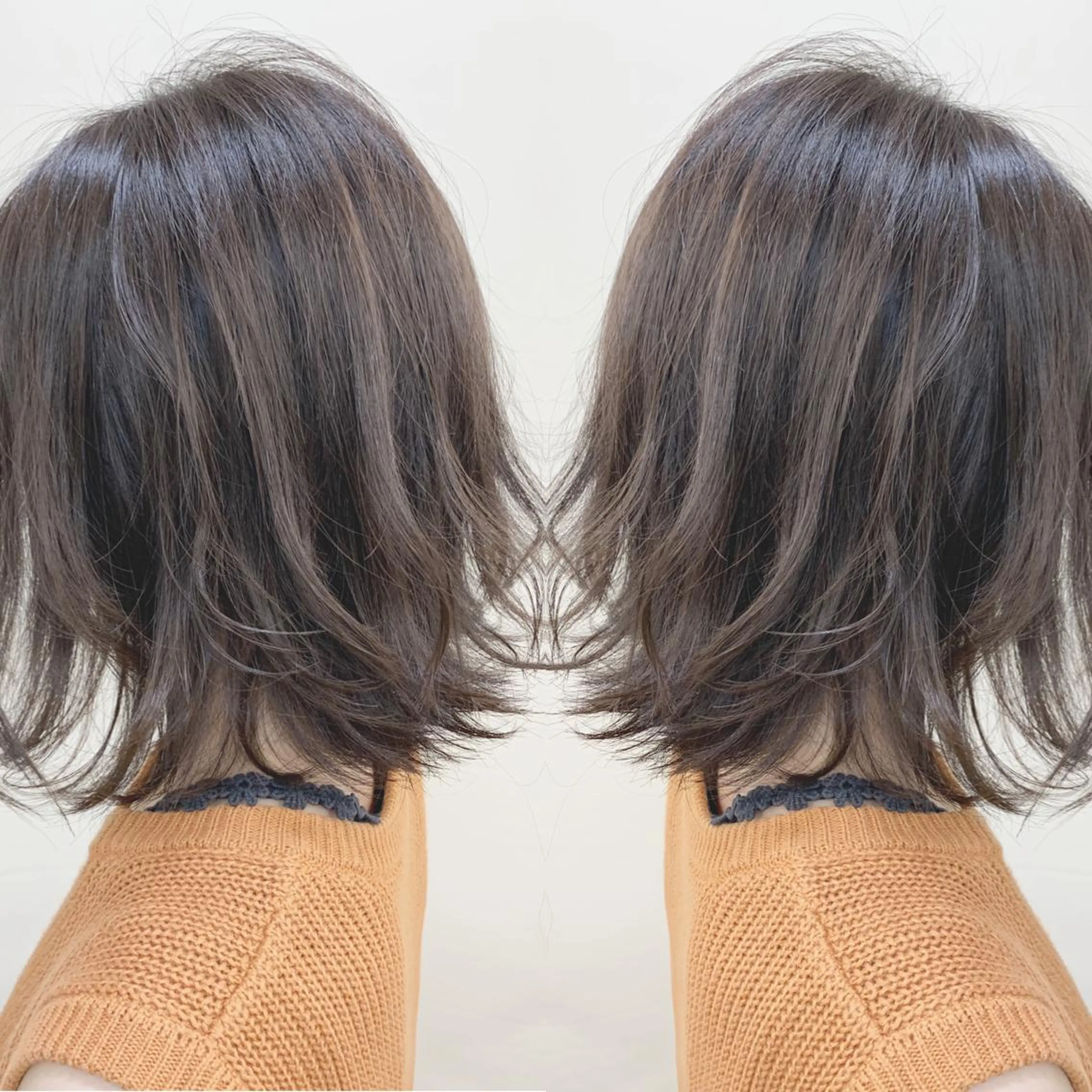 ミディアム ボブ 外ハネヘア カット ヘアカラー H所属・H (エイチ) 烏丸御池店のヘアスタイル