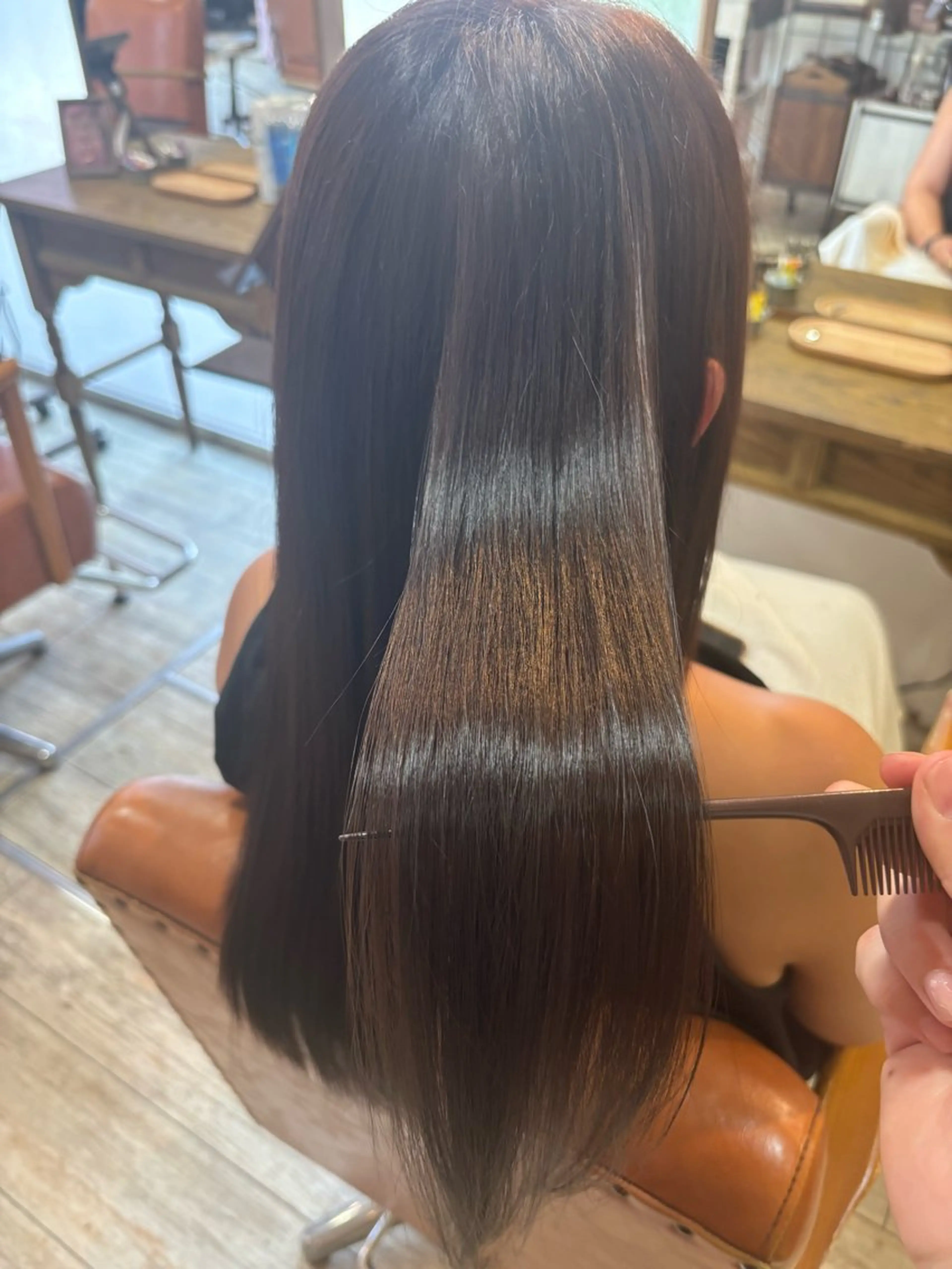 ロング ヘアカラー トリートメント KUMA／髪質改善 🎀のヘアスタイル