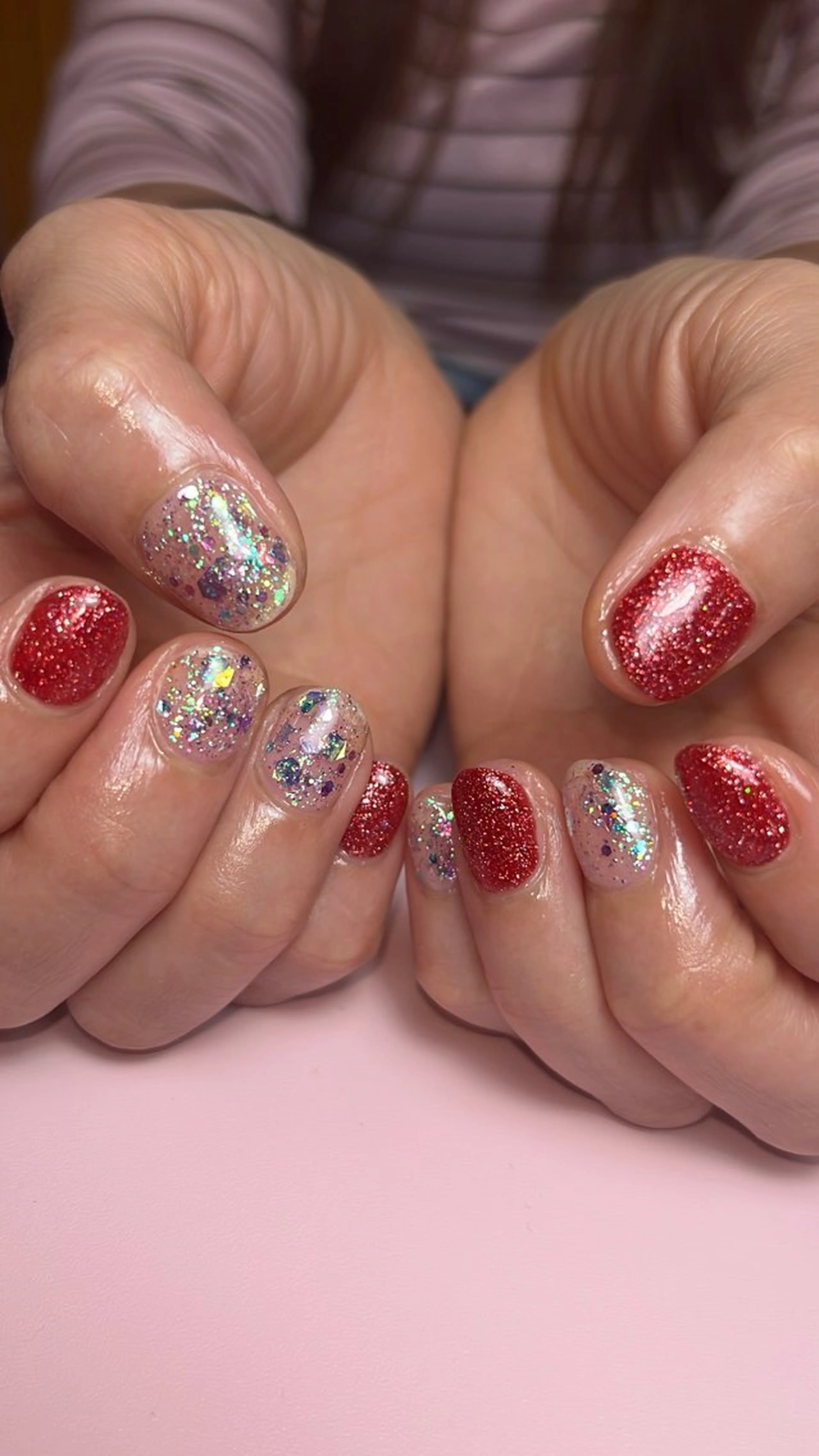 ネイル フラッシュネイル ワンカラーネイル ハンドネイル ハンドケア ナツインフィニティ ネイルズ（なつ）のネイルデザイン