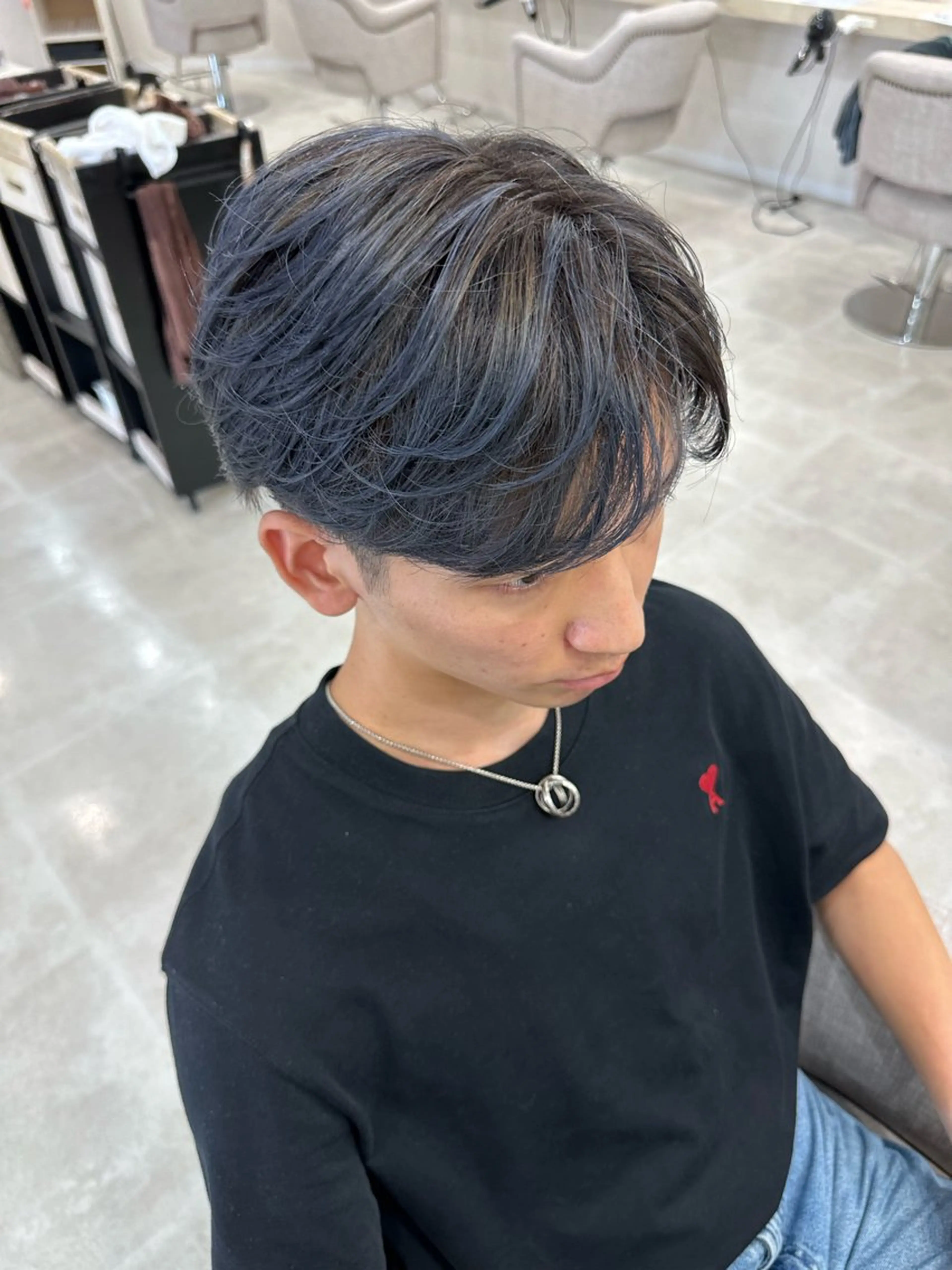 ショート カラー メンズ メンズバレイヤージュ バレイヤージュ レイヤーカット 透明感カラー/韓国風 /髪質改善/ゴトウのヘアスタイル