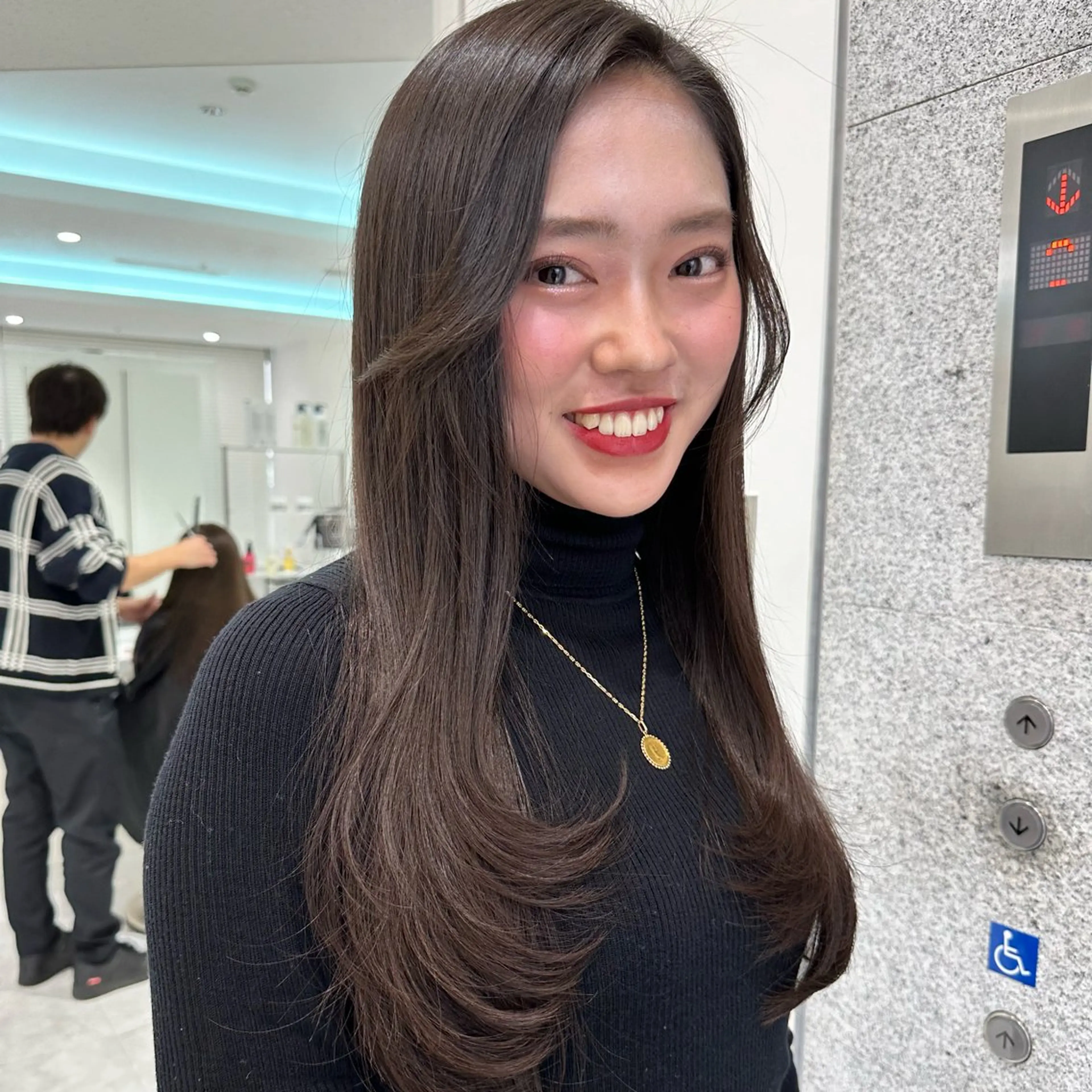 ミディアム カラー ヘアカラー トリートメント ♡上品韓国髪♡ブラ ウン/SAYATOのヘアスタイル