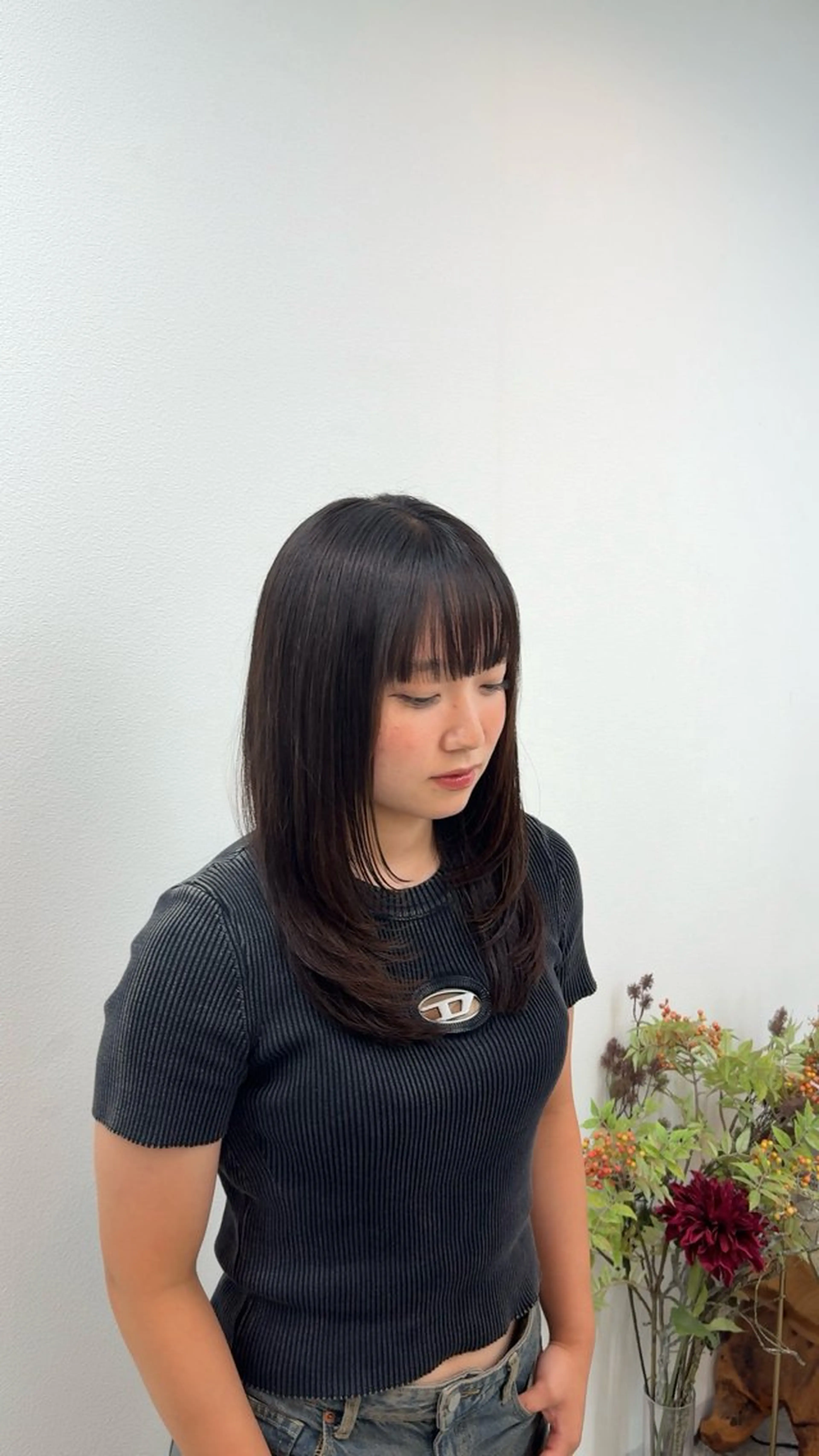 ロング カラー ブラウンカラー レイヤーカット ブリーチカラー/渋谷 /髪質改善/shinのヘアスタイル