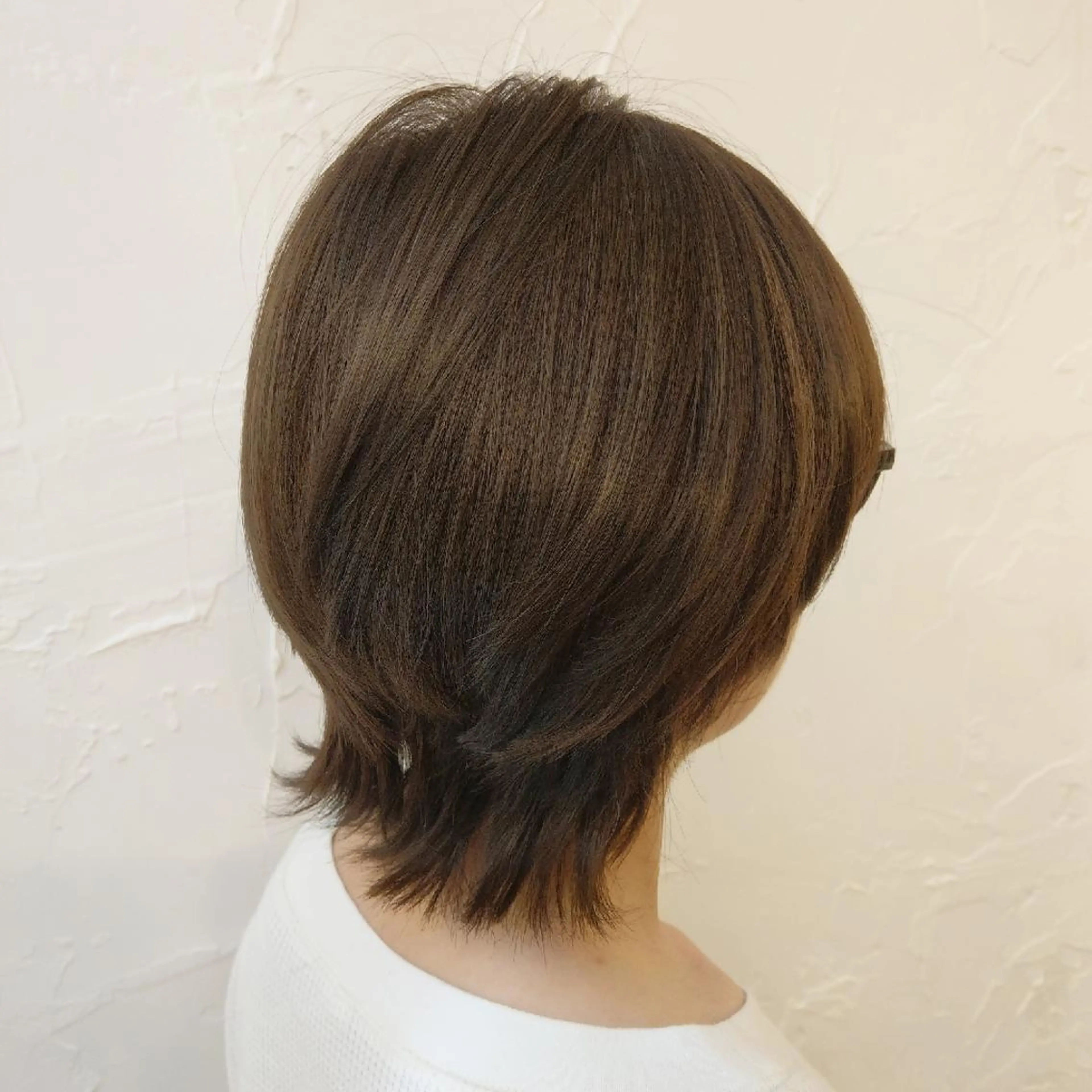 ミディアム カラー パーマ ボブ ウルフカット ウルフボブ カット ヘアカラー トリートメント ヘッドスパ Add9 柳田健登のヘアスタイル