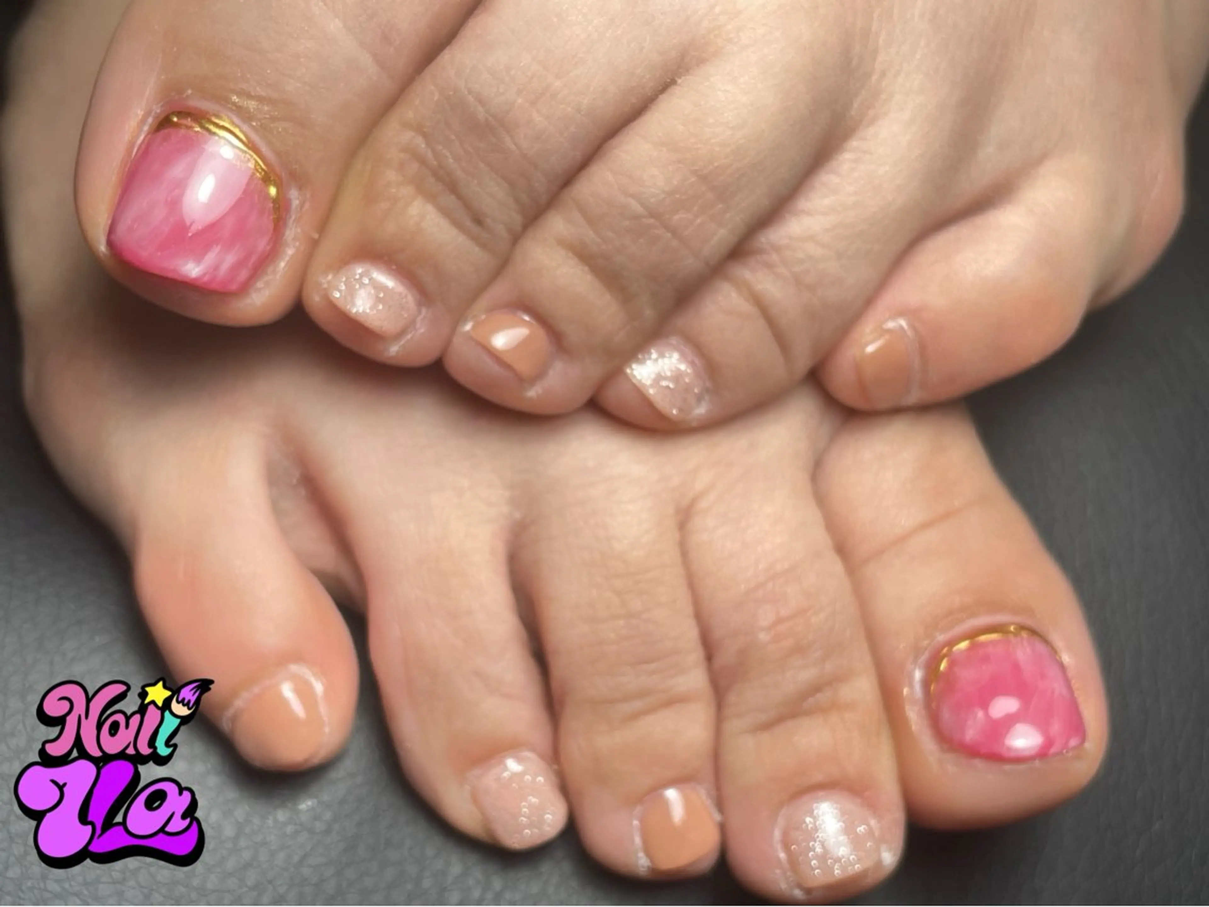 ネイル フットネイル 大理石ネイル(マーブル) nail 7la 向日市/東向日のネイルデザイン
