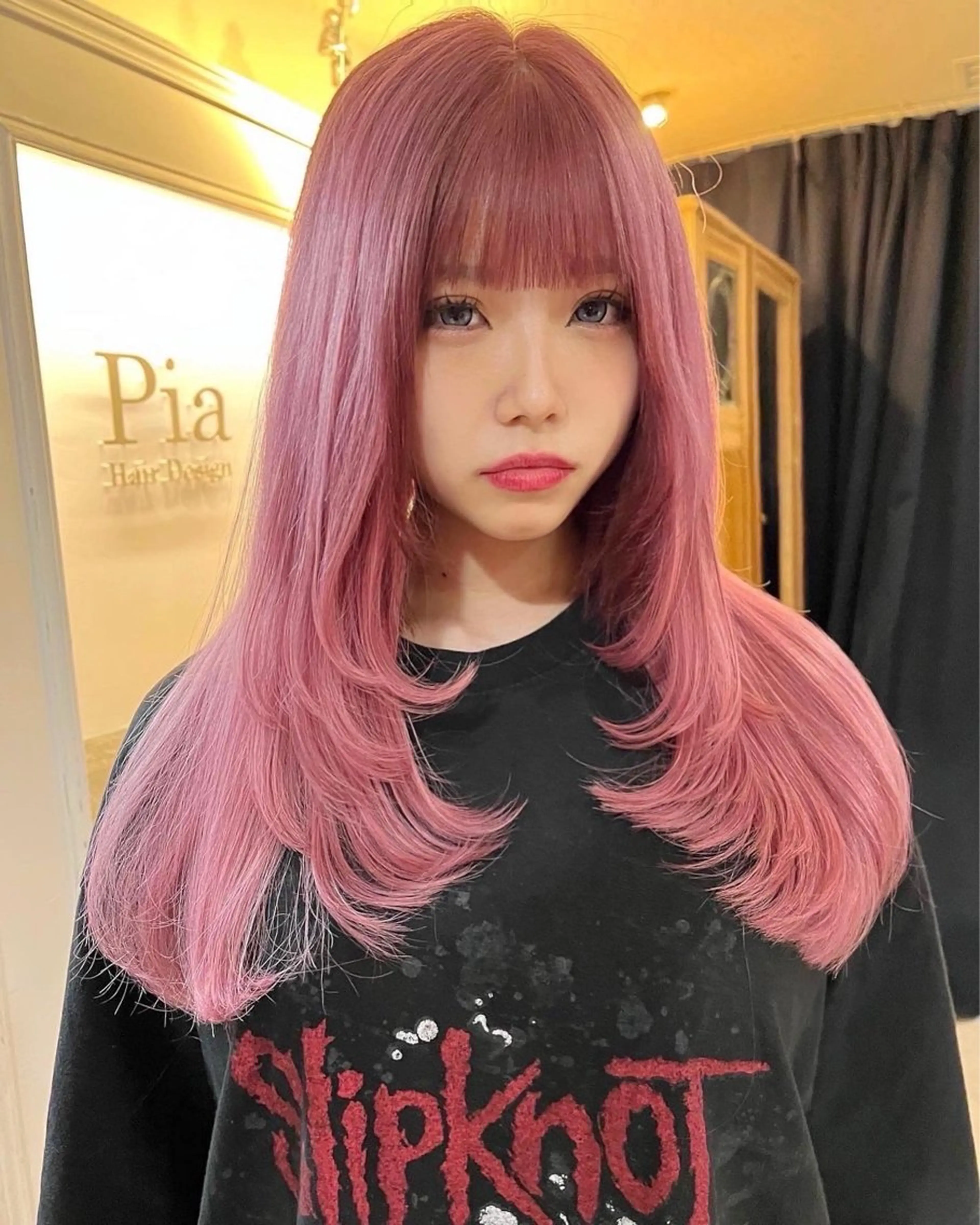 ミディアム カラー カット ヘアカラー トリートメント エクステ 松尾太樹 【pia】福岡美容室のヘアスタイル