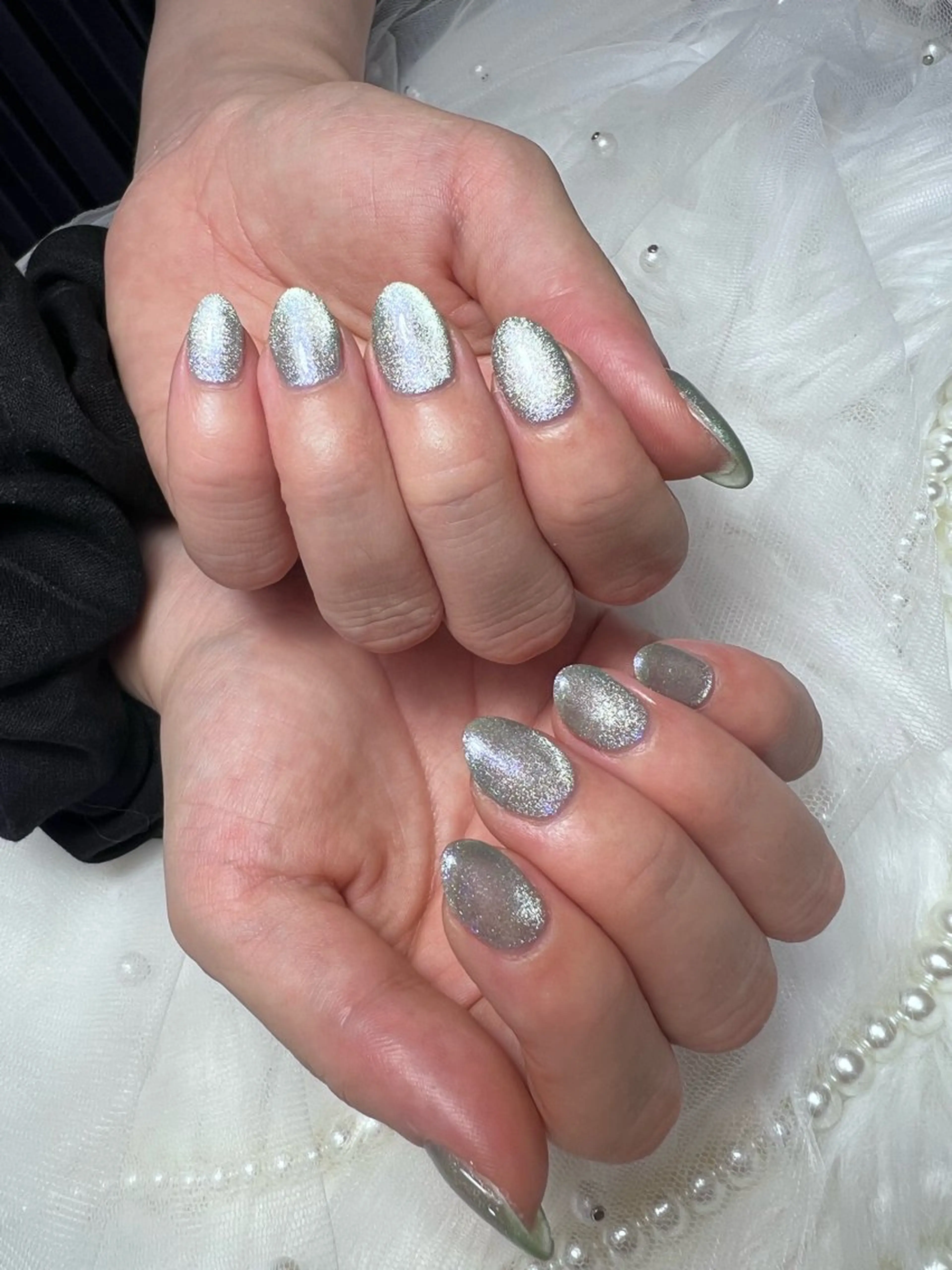 オフなしマグネットネイル💅偏光マグネット✨シルキーマグネット✨ラメマグネットから✨の写真