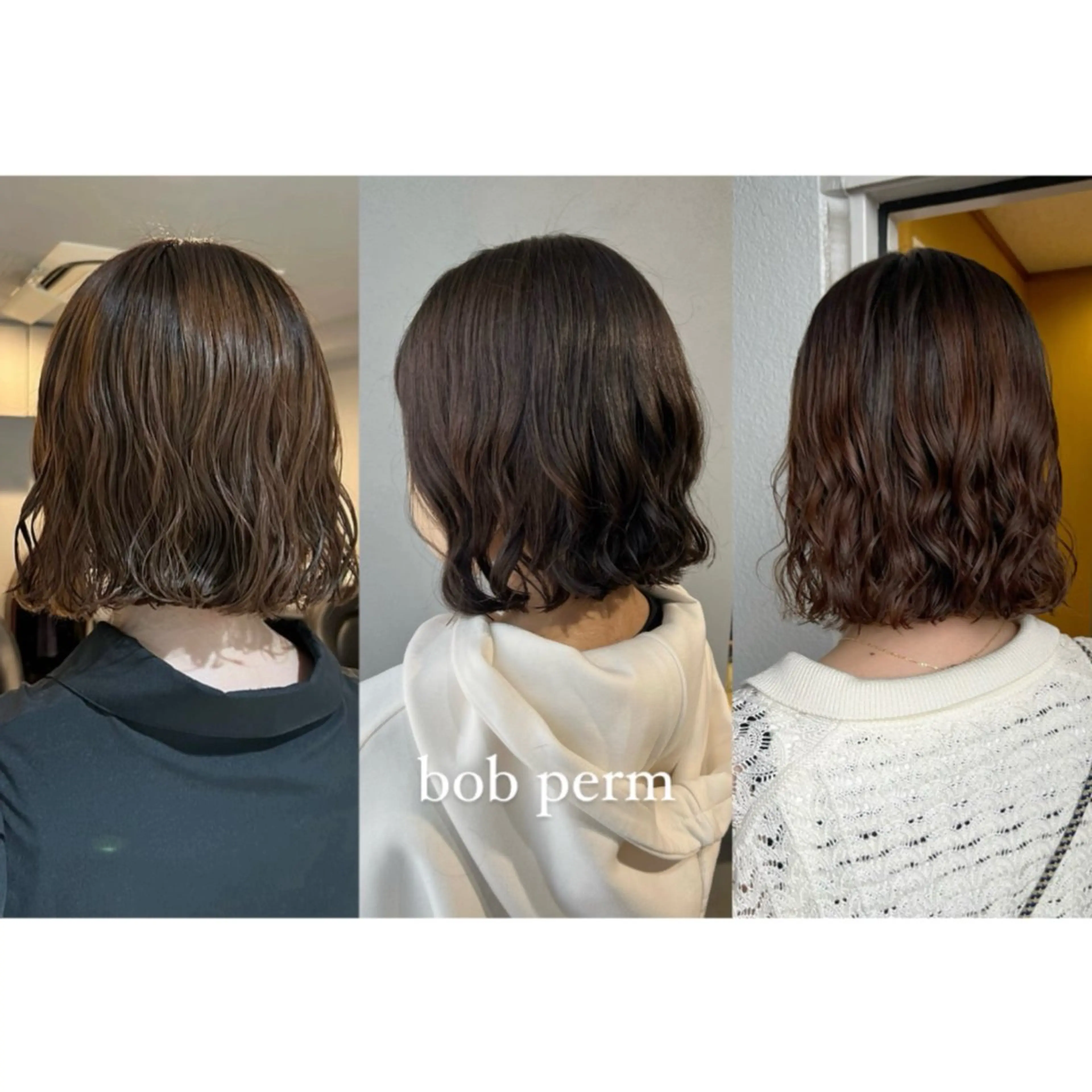 ミディアム カラー パーマ akane/ボブ /ブラウンベージュのヘアスタイル