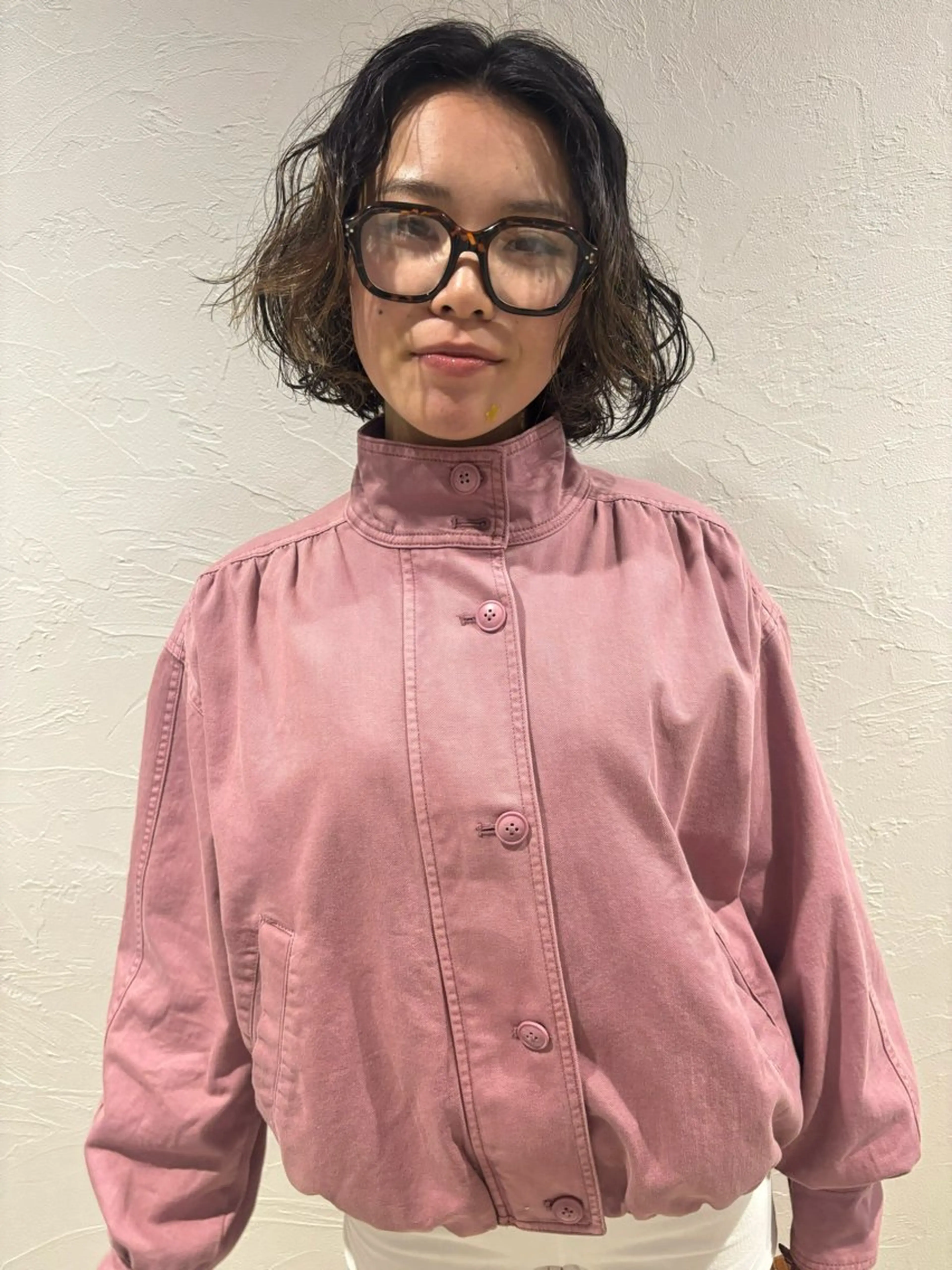 ミディアム カット パーマ saru所属・大西 柚羽のヘアスタイル