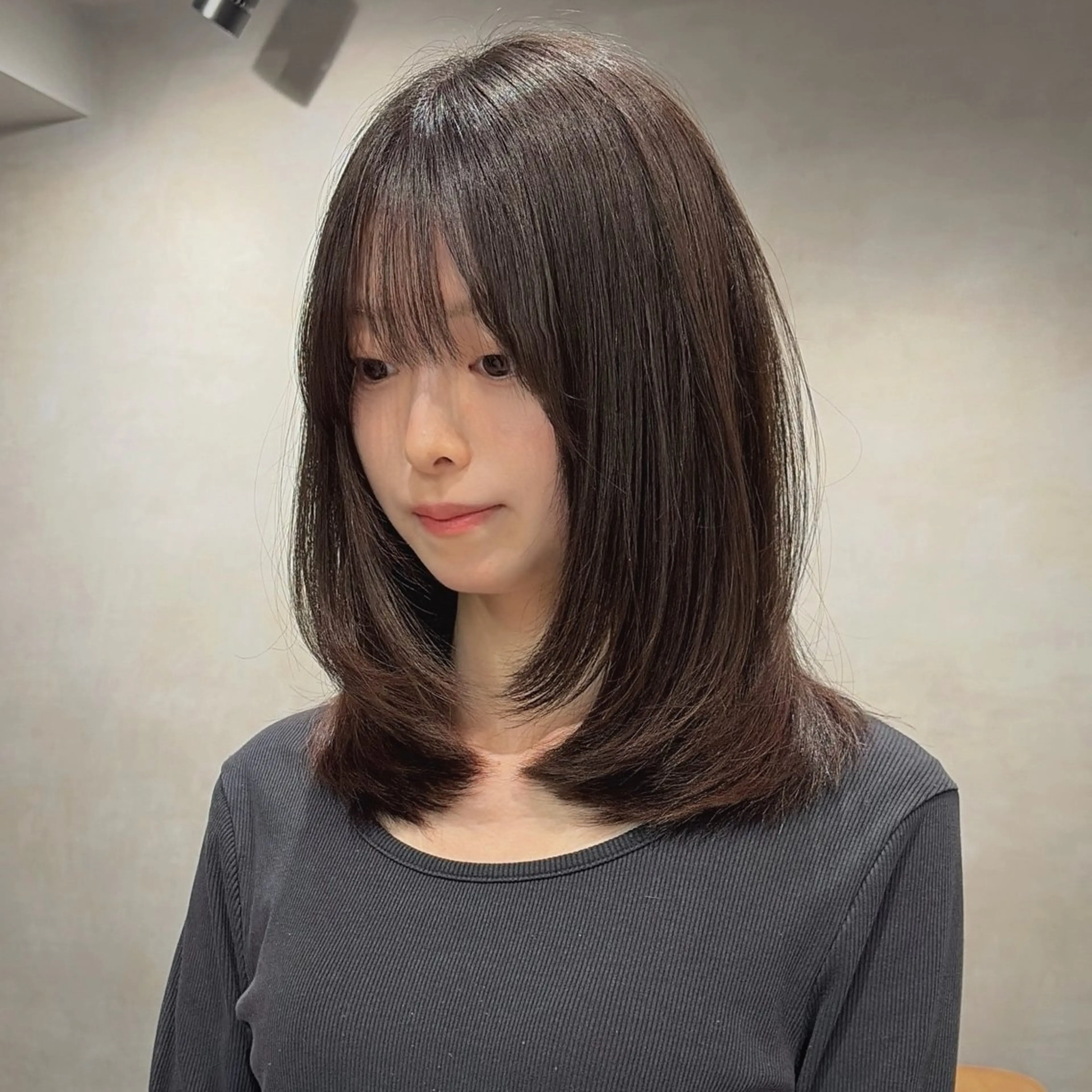 ミディアム カラー カット ヘアカラー トリートメント レイヤー/ウルフ🤍 mayo.のヘアスタイル