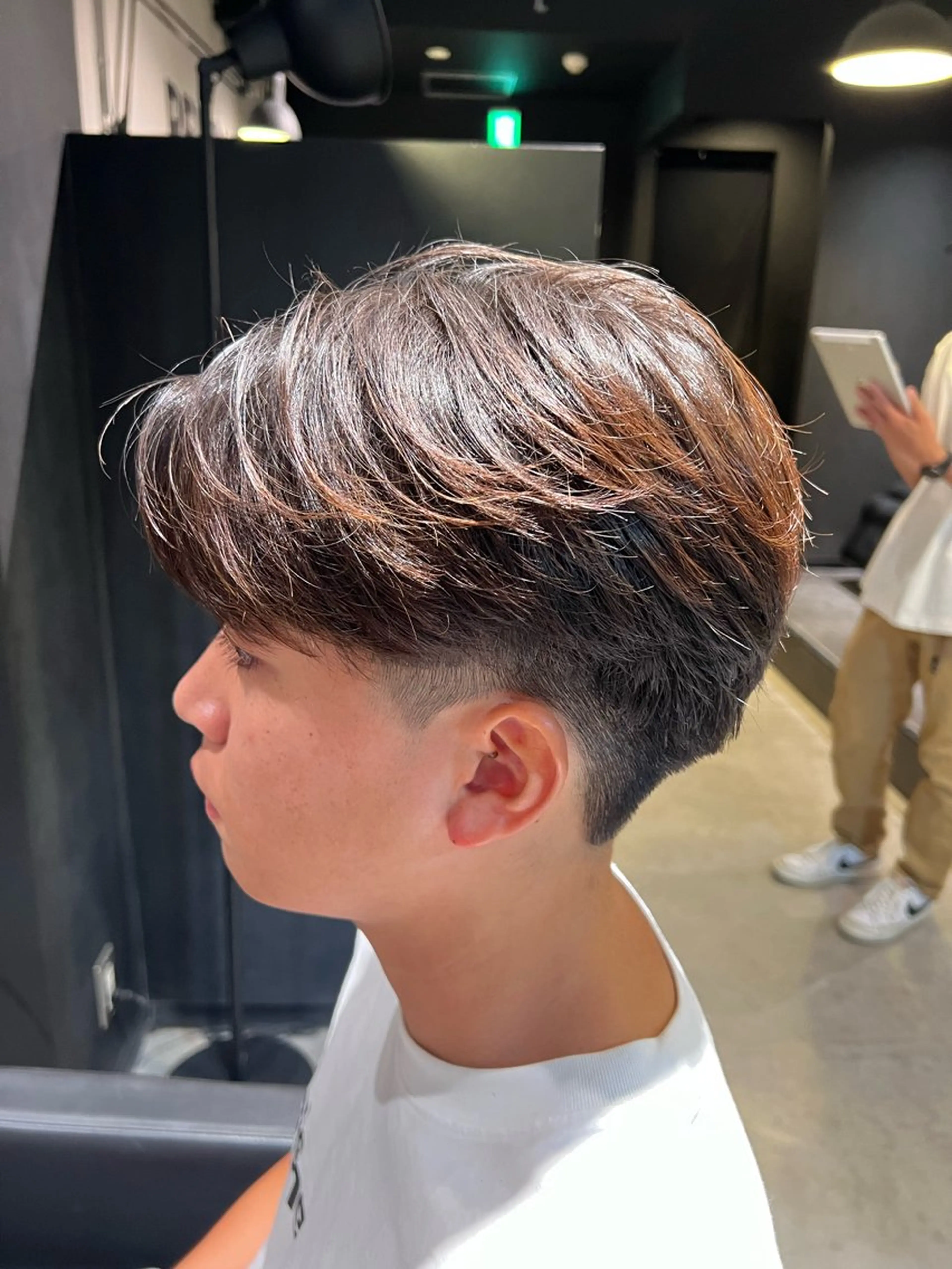 ミディアム メンズ センターパート PERCUT東梅田店所属・メンズ特化🍀田上 一颯/PERCUTのヘアスタイル