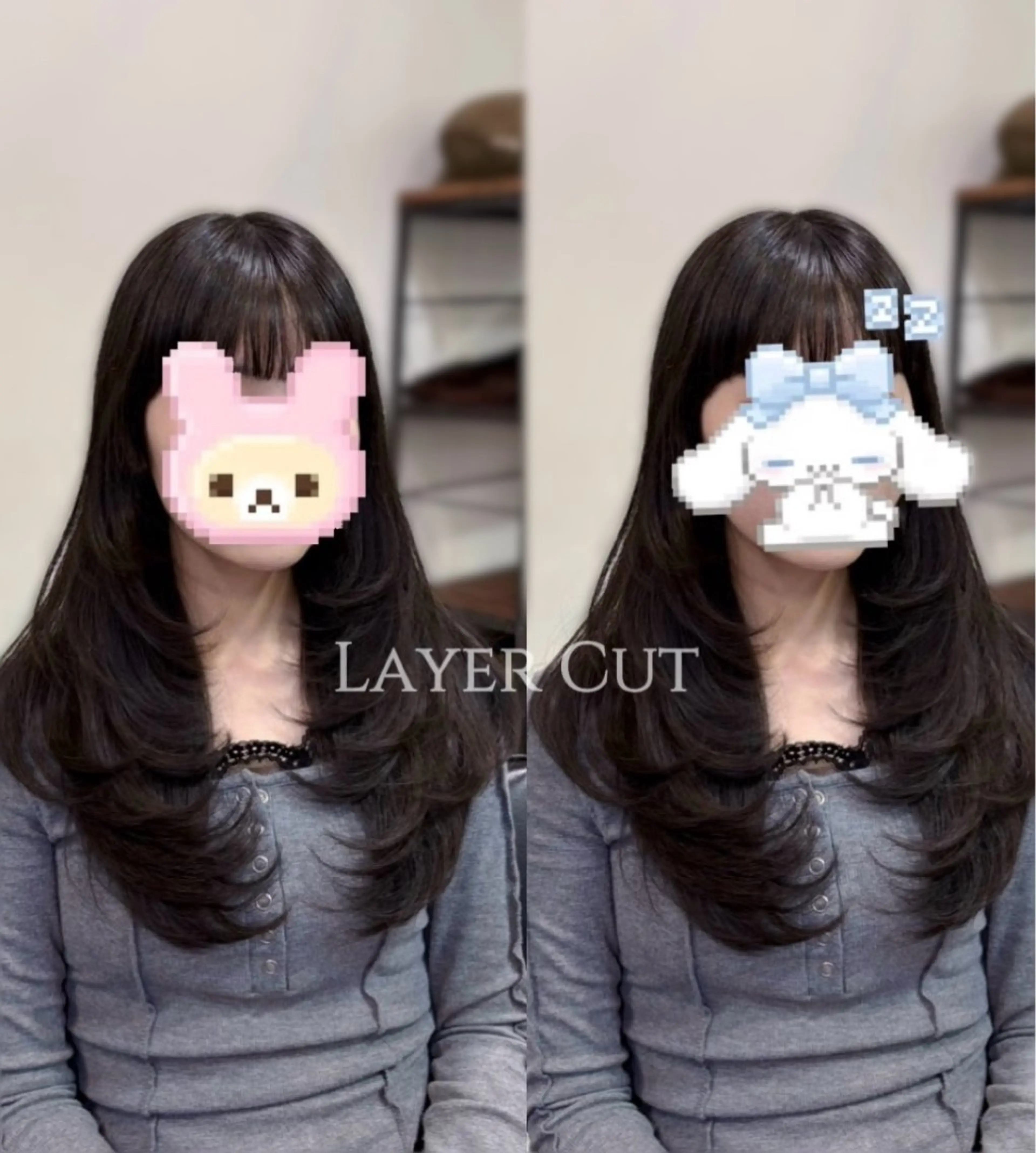 ロング 韓国風ヘア レイヤーカット カット 瀬田/韓国レイヤー/ トレンドヘア石田亜弥のヘアスタイル