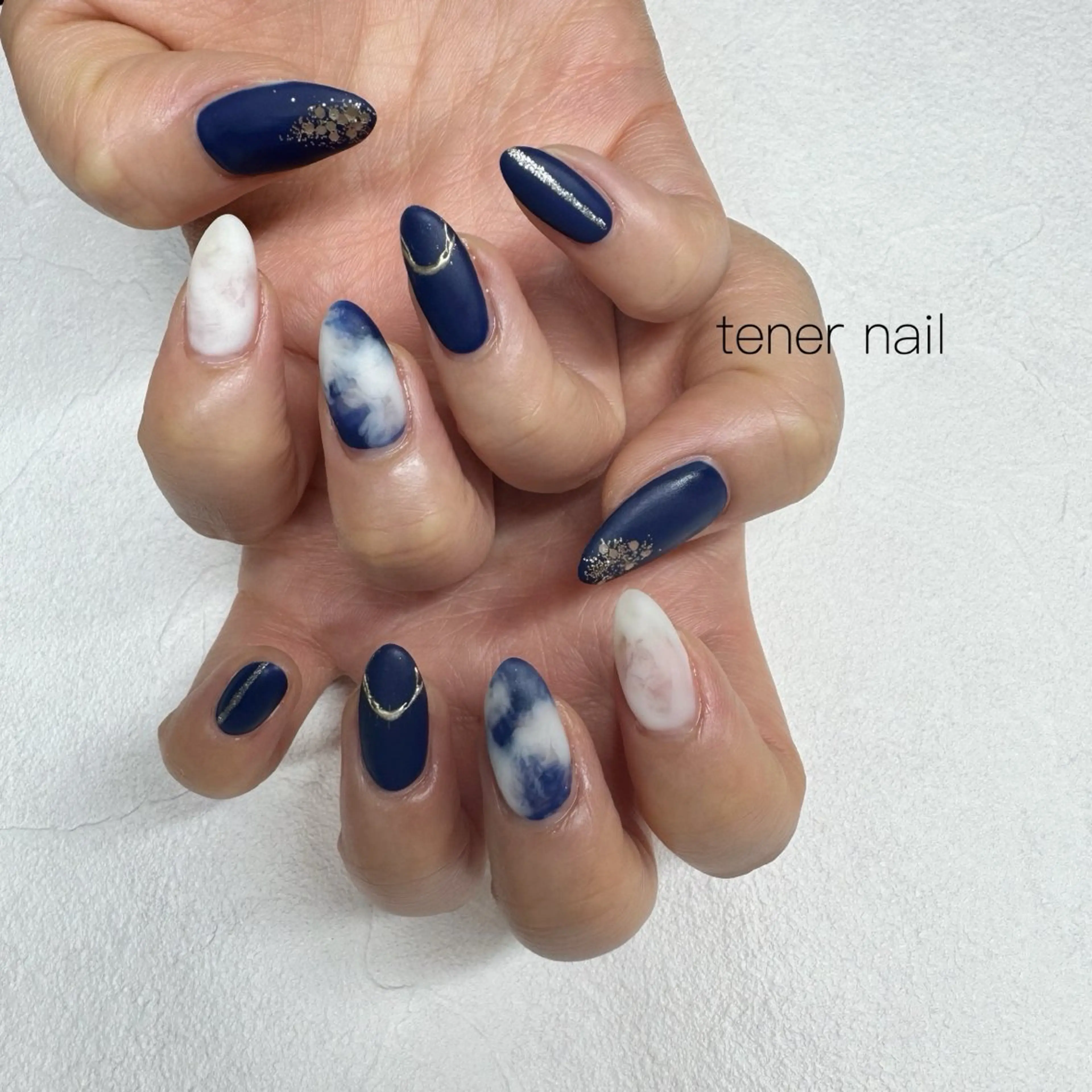 ネイル マットネイル ニュアンスネイル ハンドネイル テネルネイル tener nailのネイルデザイン