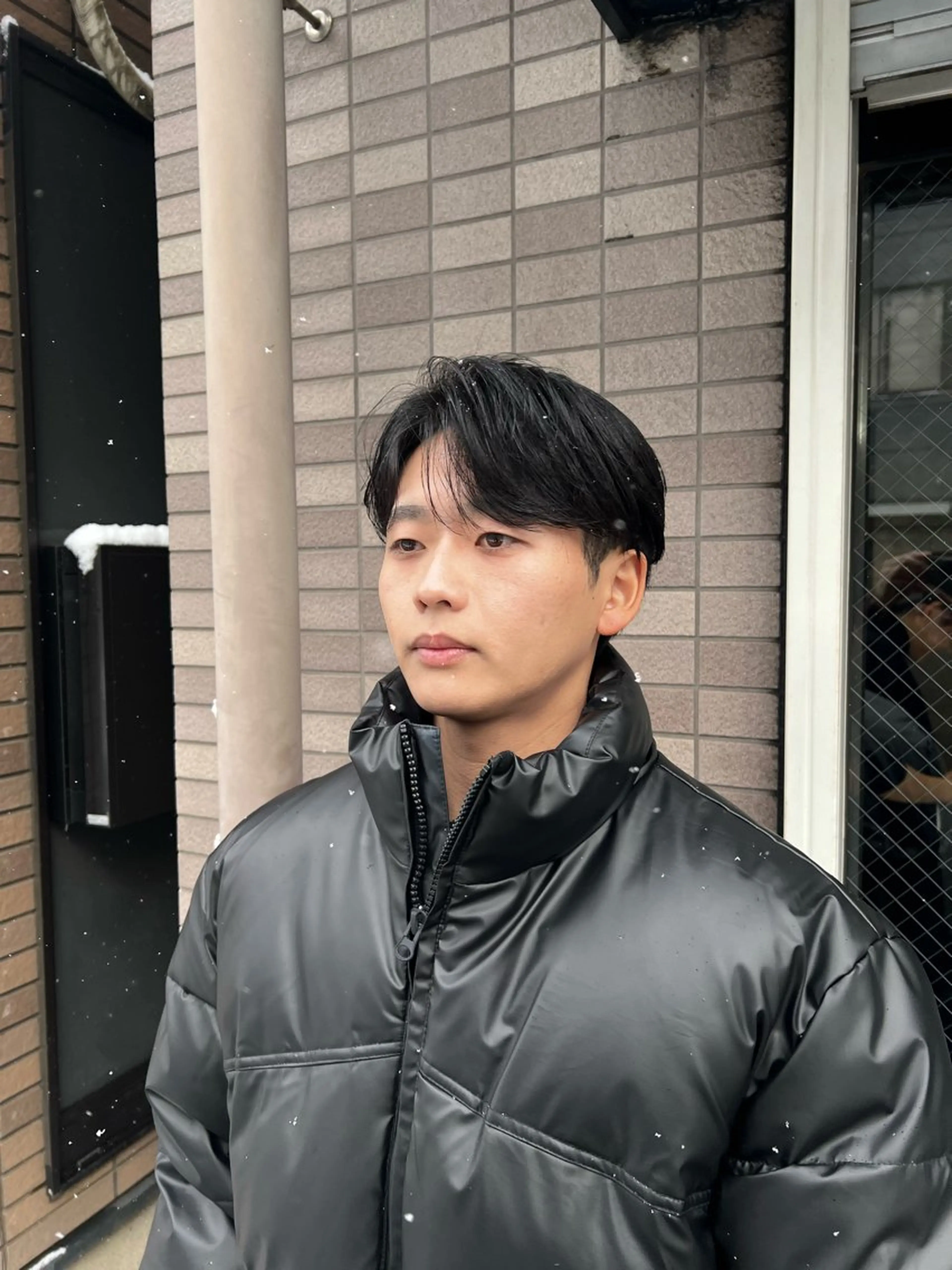 ミディアム メンズ センターパート PERCUT HYUGAのヘアスタイル