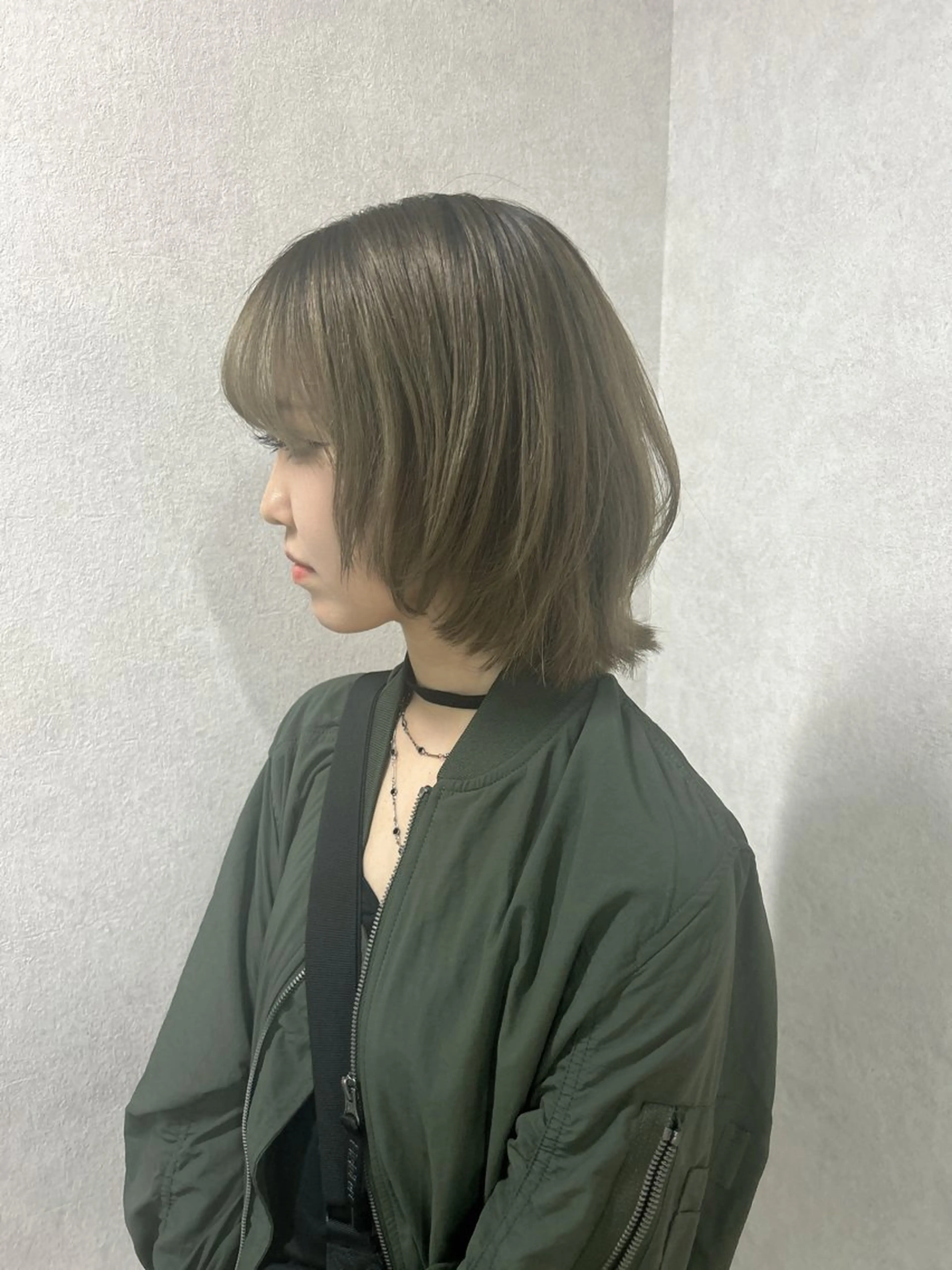 ミディアム レイヤーカット ワンホンヘア/ 透明感カラー/ゆうとのヘアスタイル