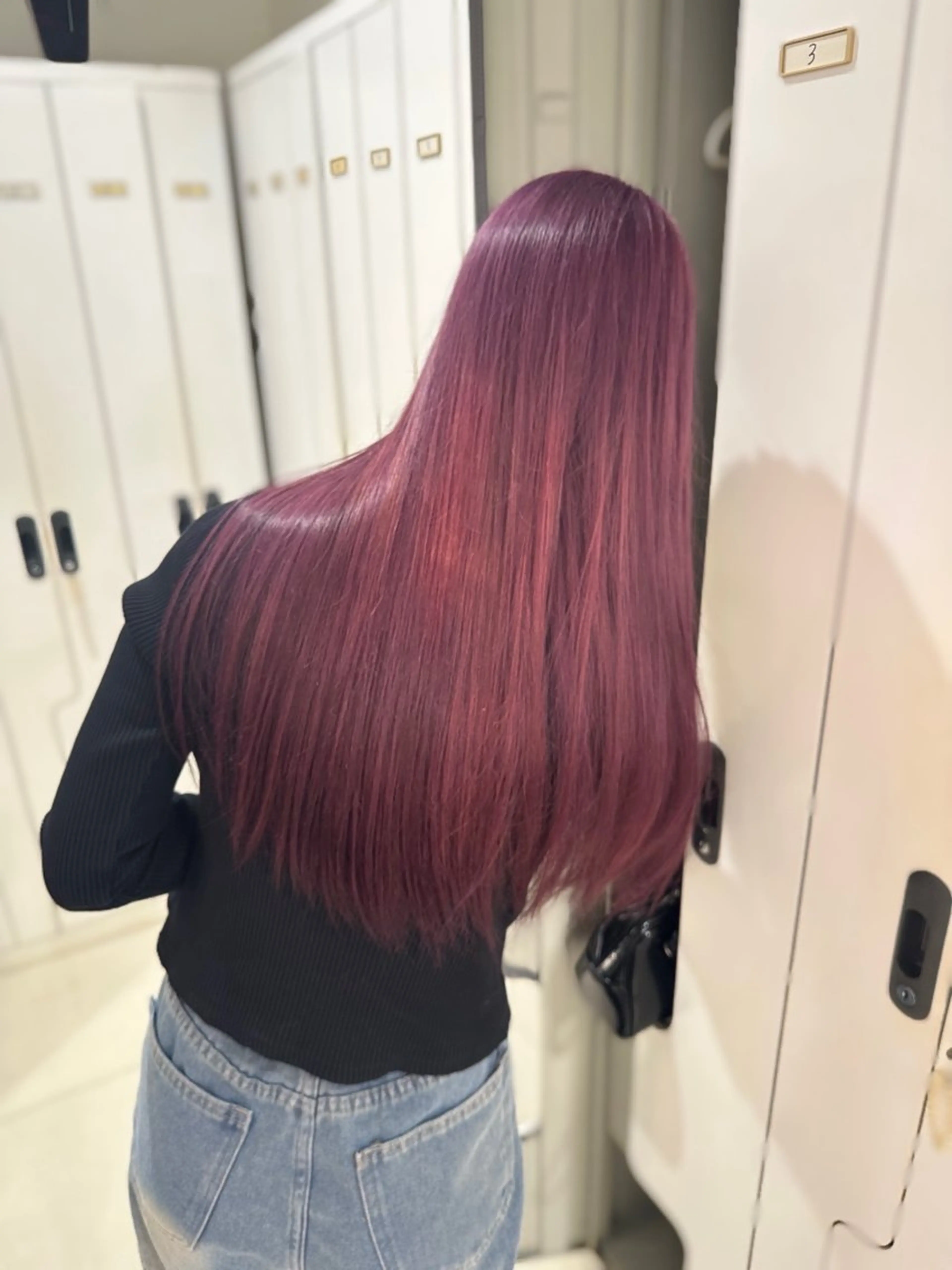 ロング カラー ブリーチ ラベンダーカラー ピンクカラー ピンクラベンダー ヘアカラー KEEN.渋沢/ ブリーチ/みなのヘアスタイル